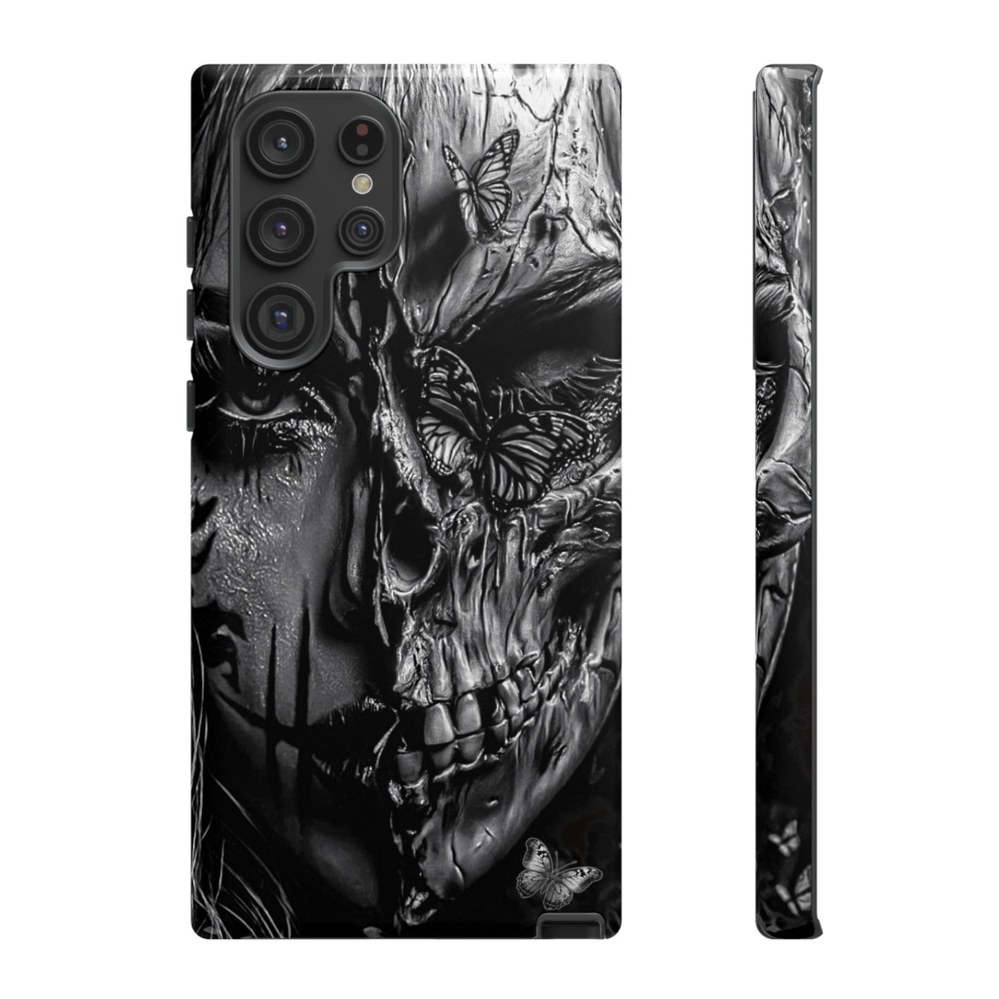 Half Skull Face Tough Phone Case