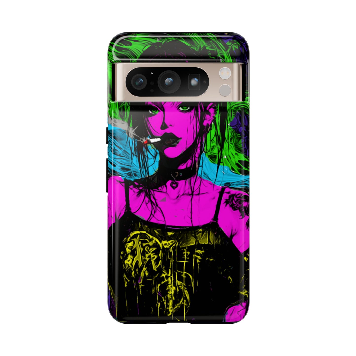 Smoking Girl Tough Phone Case