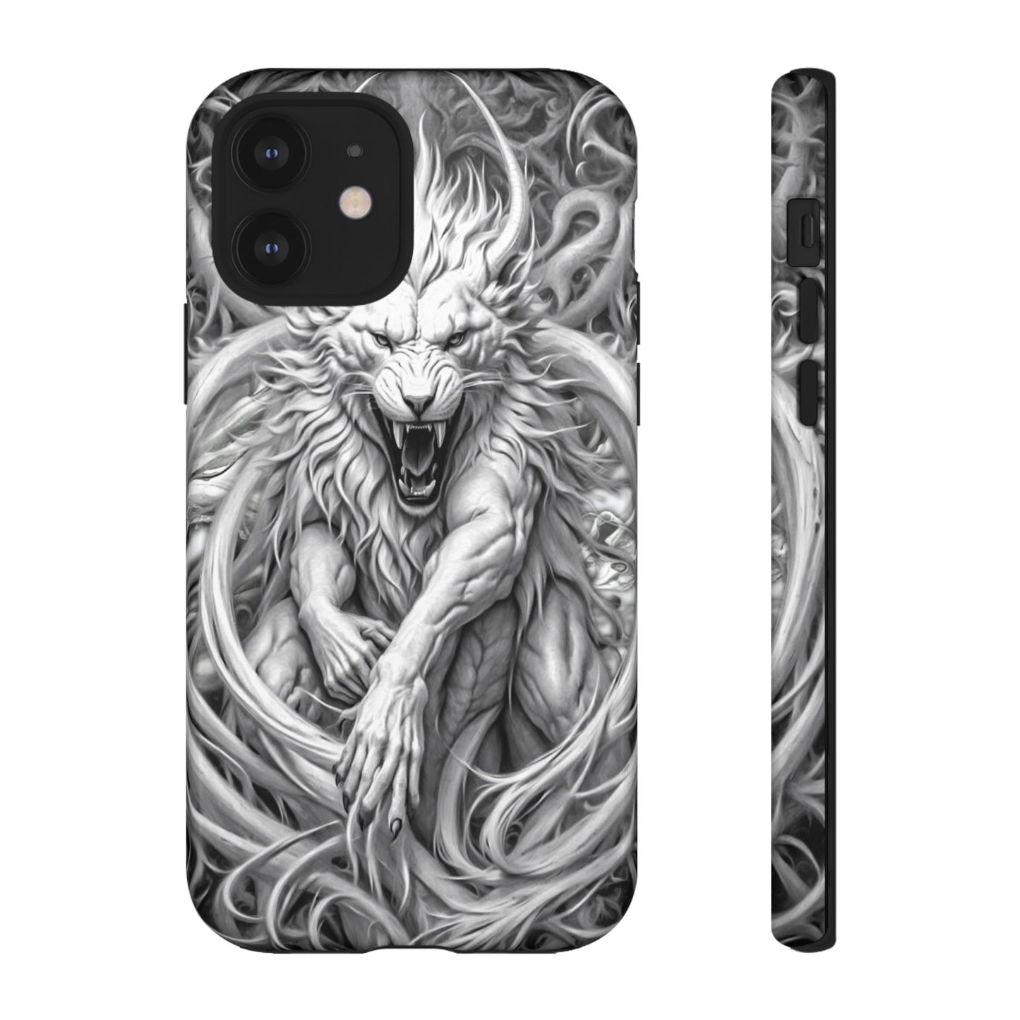 White Lion Beast Tough Phone Case