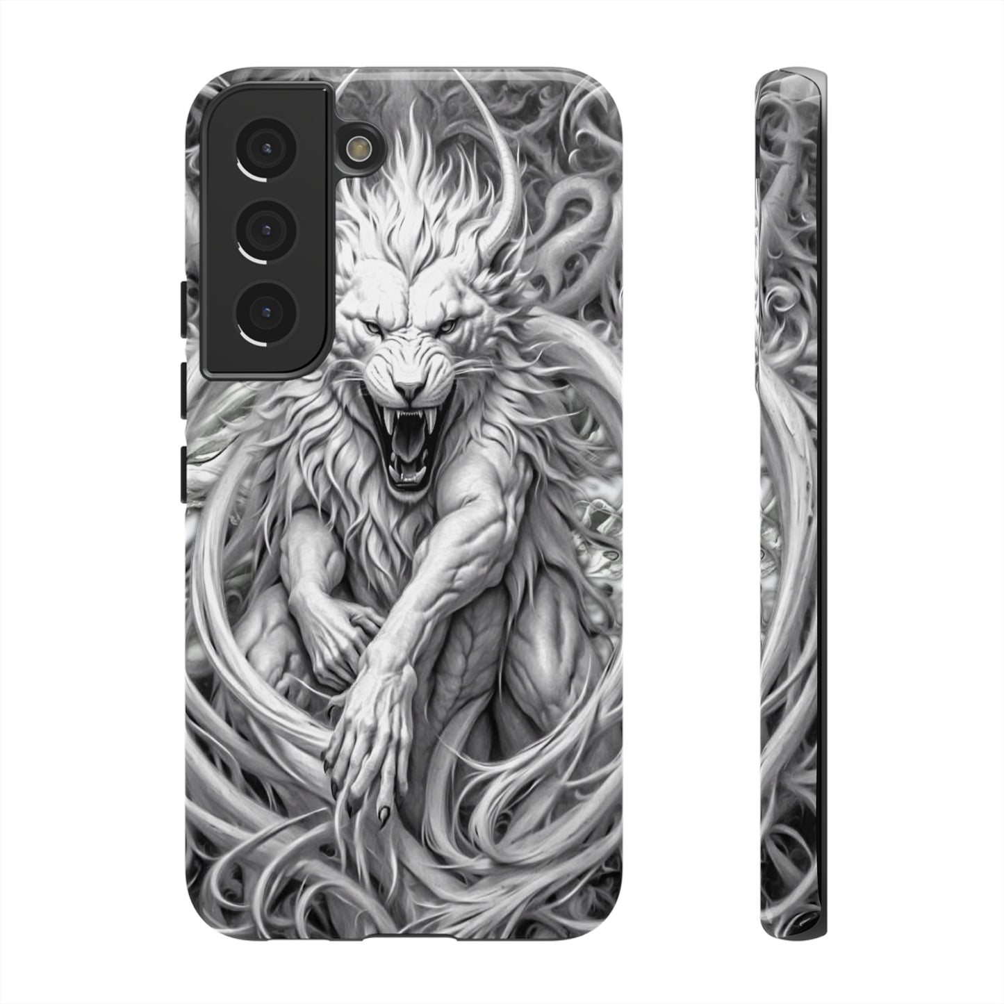 White Lion Beast Tough Phone Case