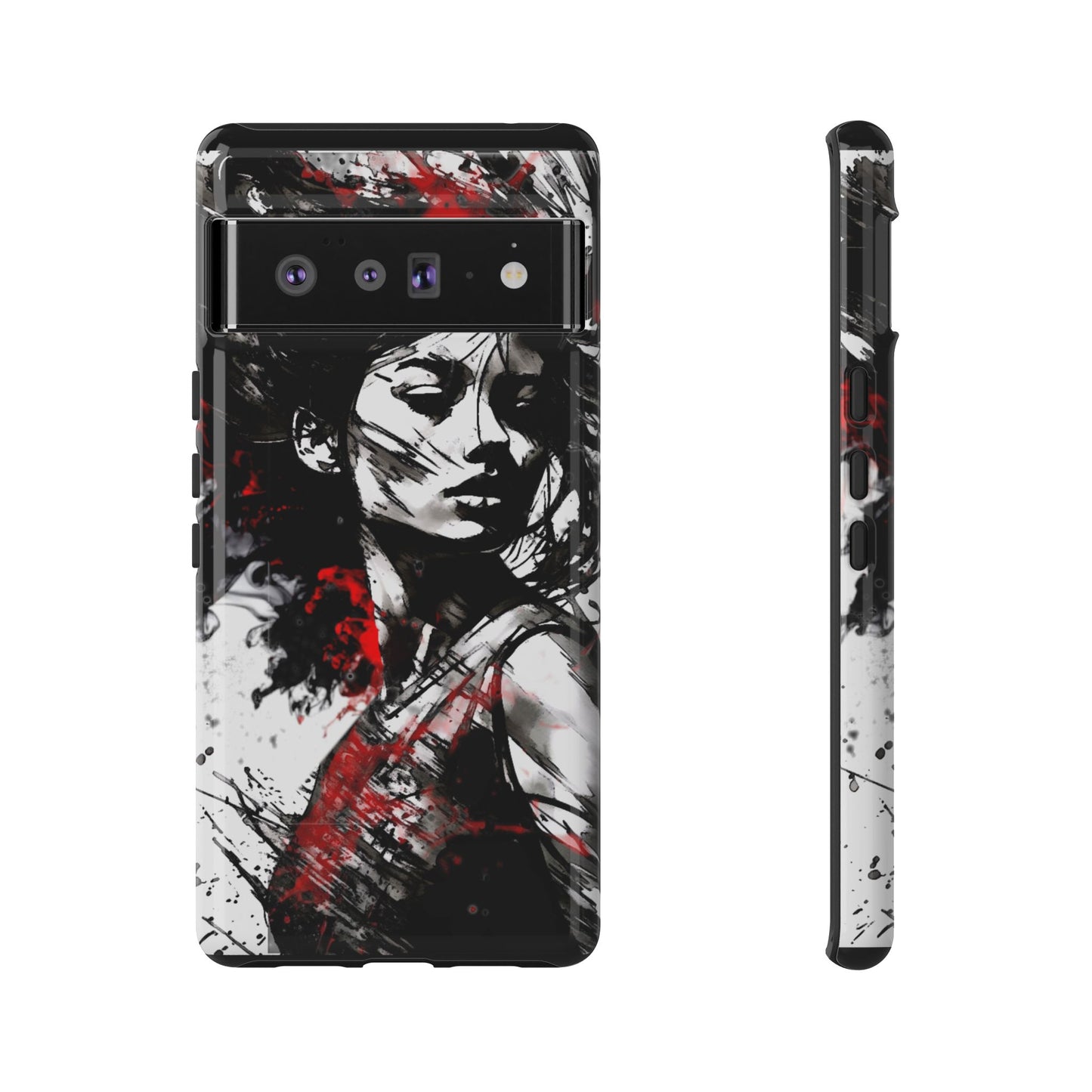 Paint Splatter Girl Tough Phone Case