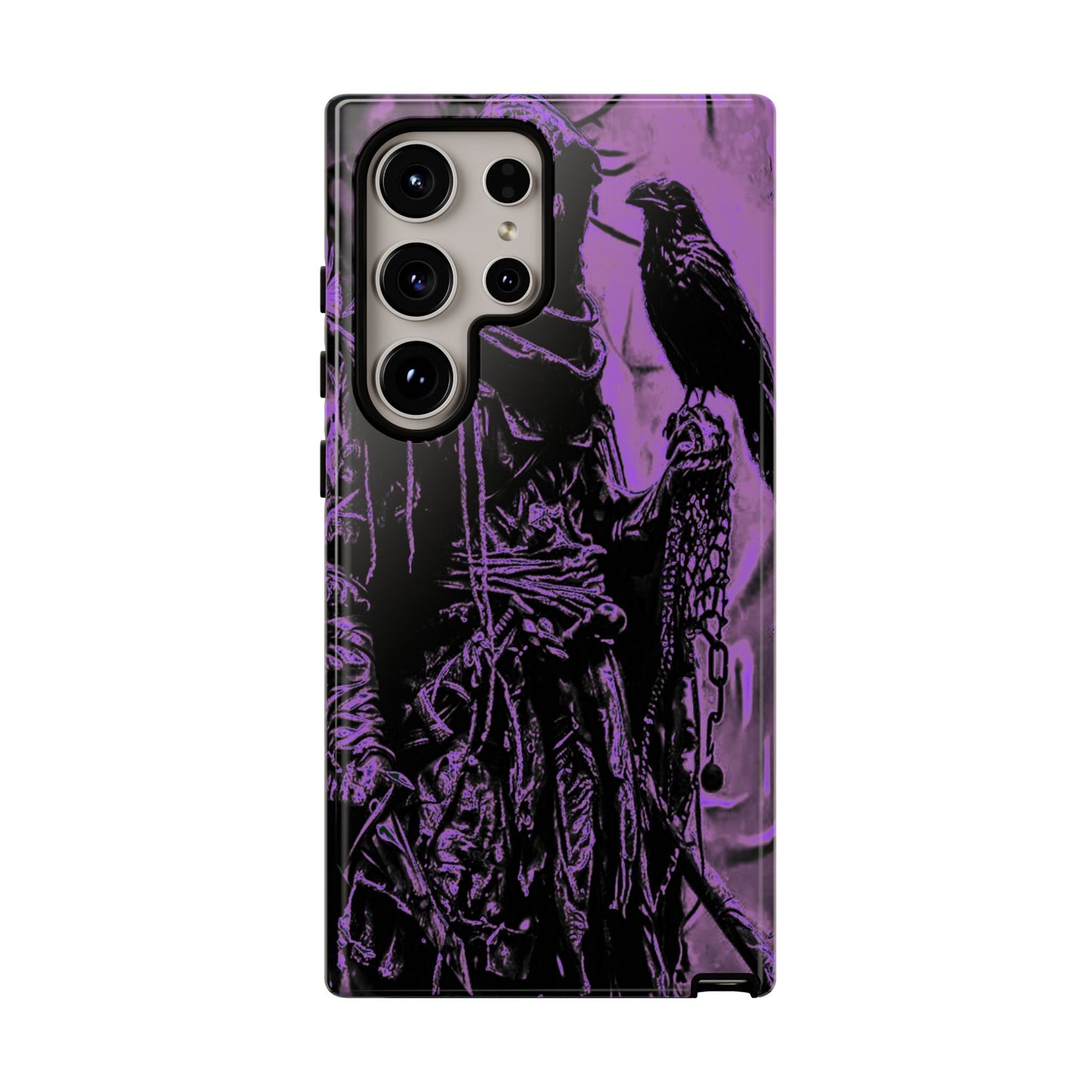 Hooded Figure With Raven Tough Phone Case