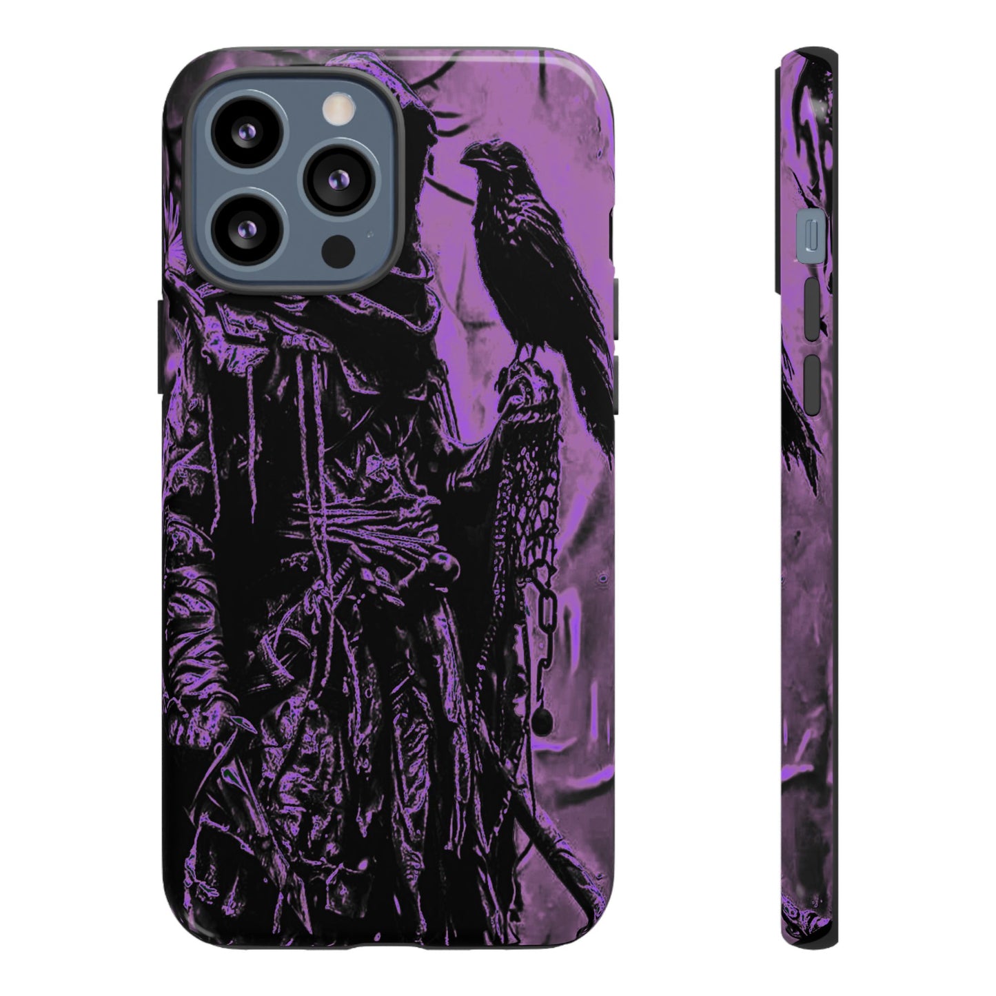 Hooded Figure With Raven Tough Phone Case