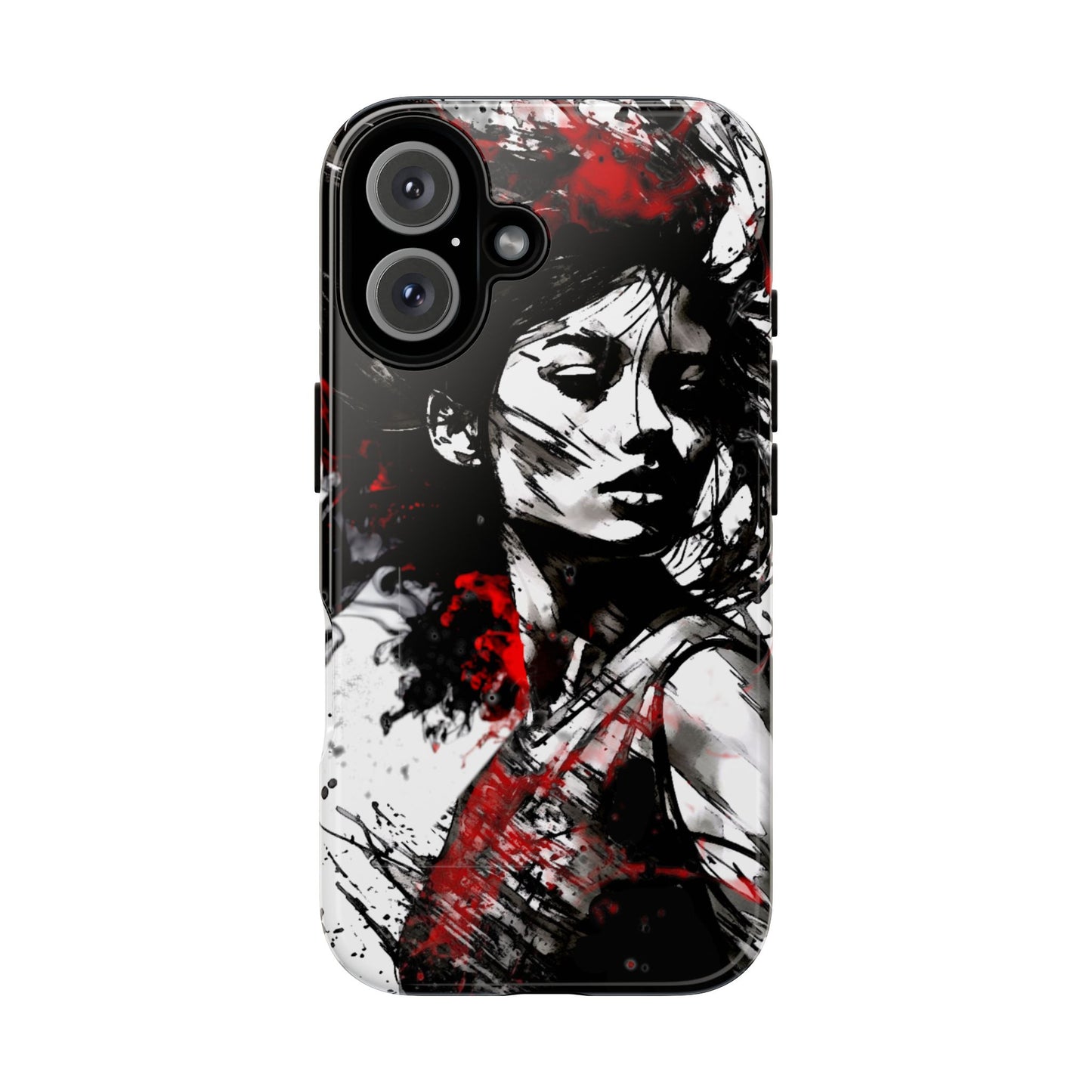 Paint Splatter Girl Tough Phone Case