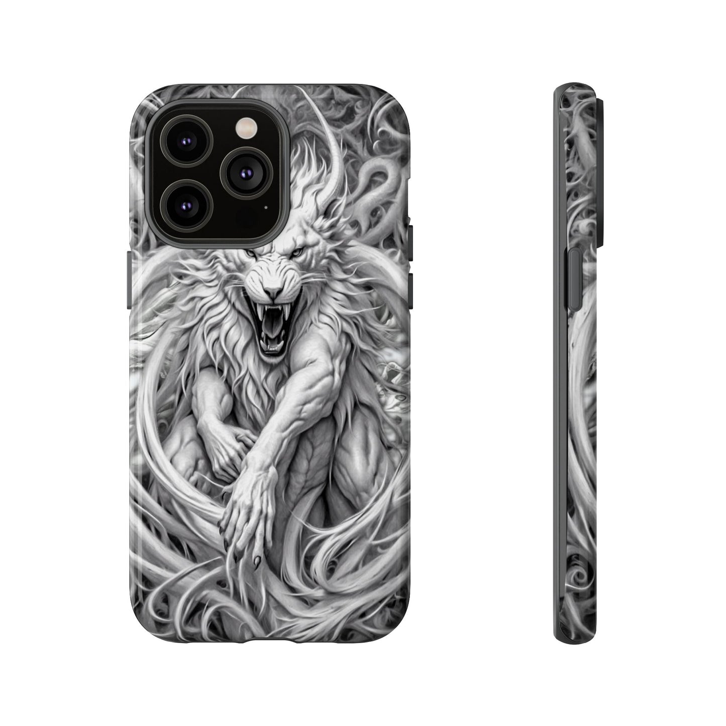 White Lion Beast Tough Phone Case