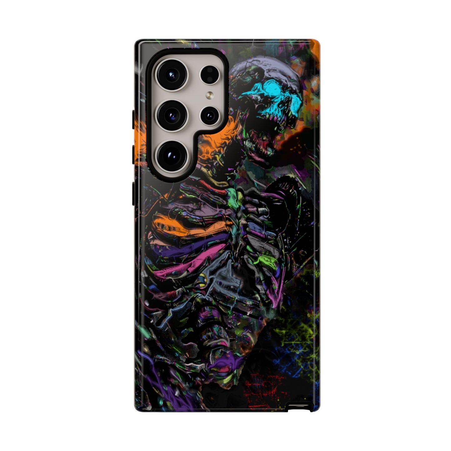 Flaming Skeleton Tough Phone Case