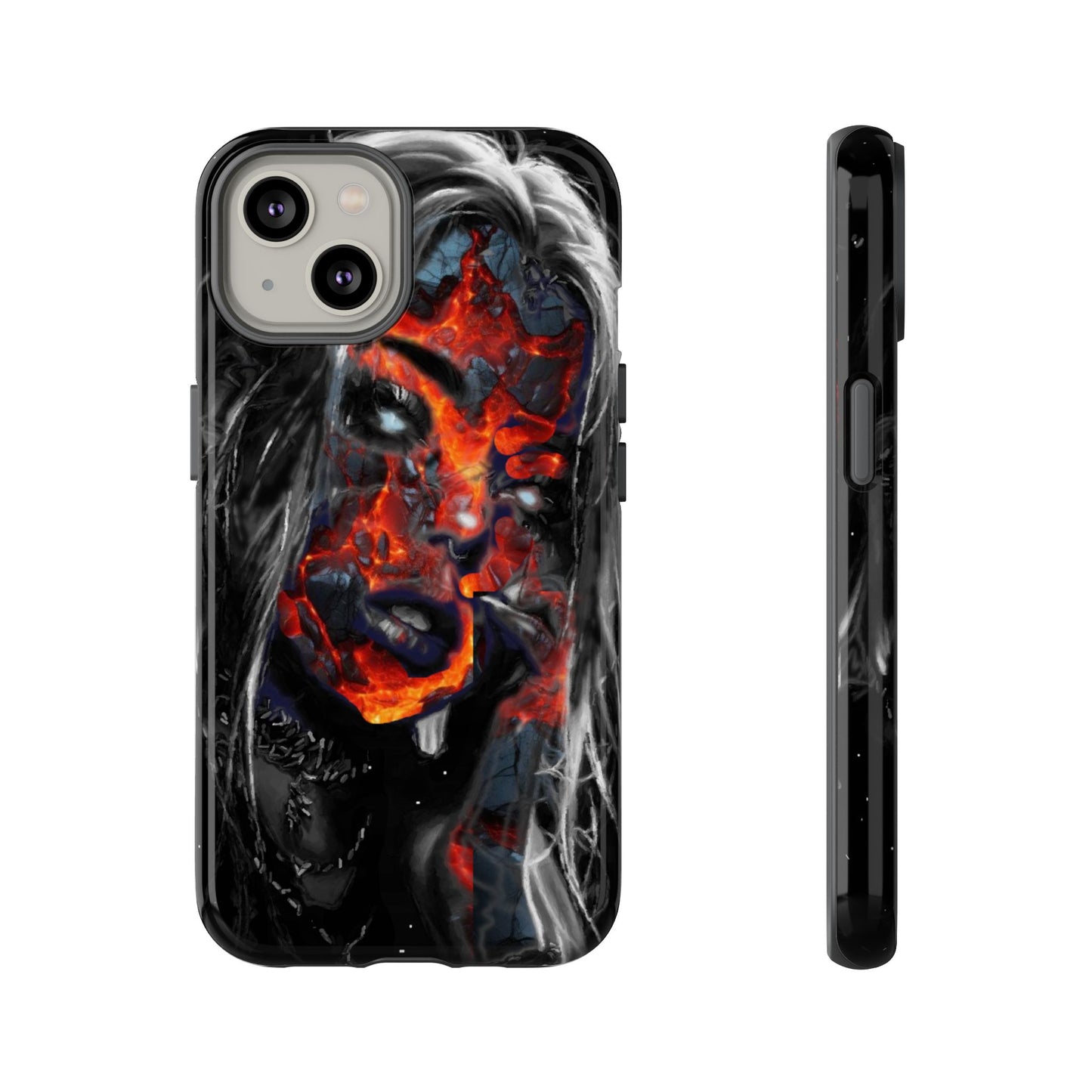 Lava Face Girl Tough Phone Case