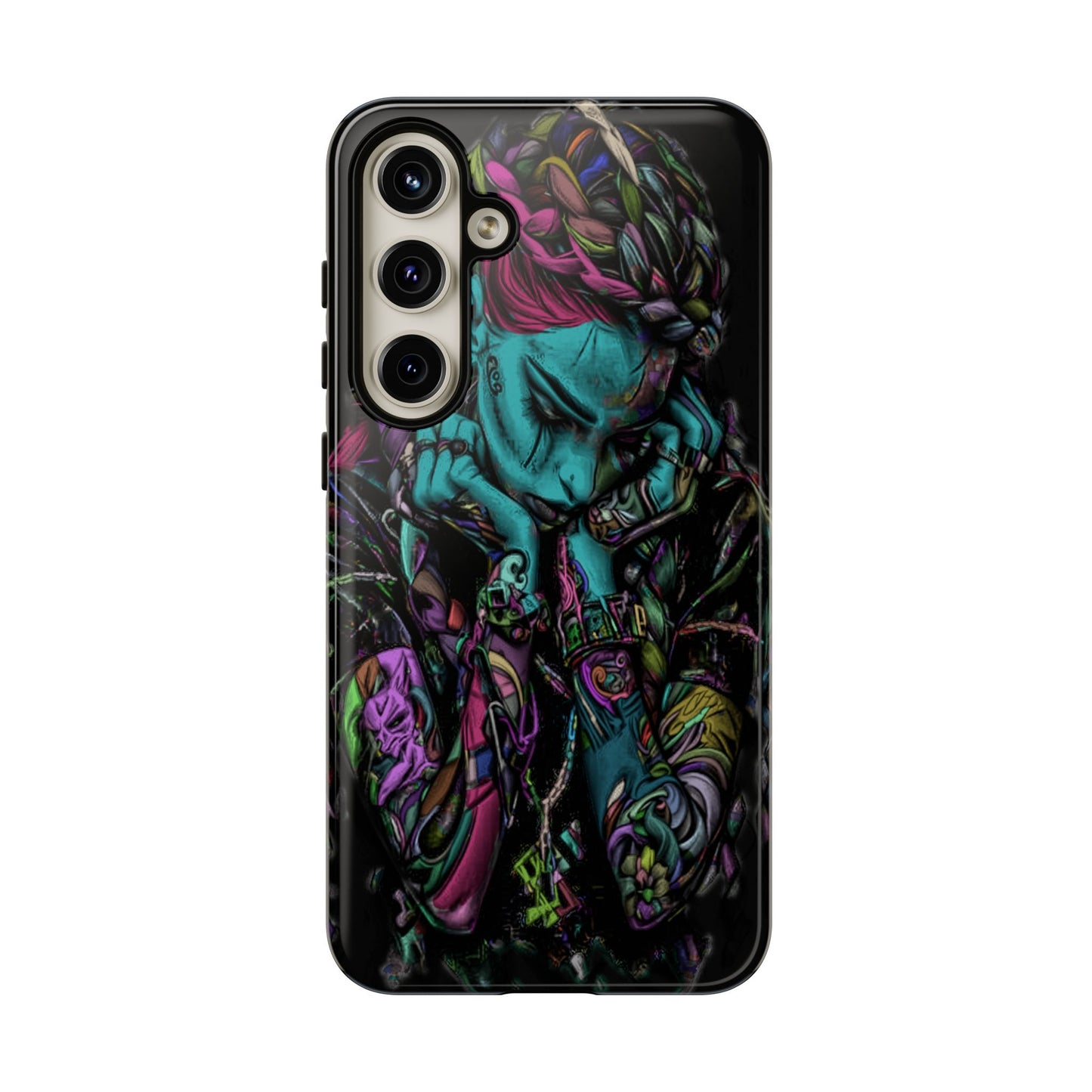 Girl With Braides Tough Phone Case