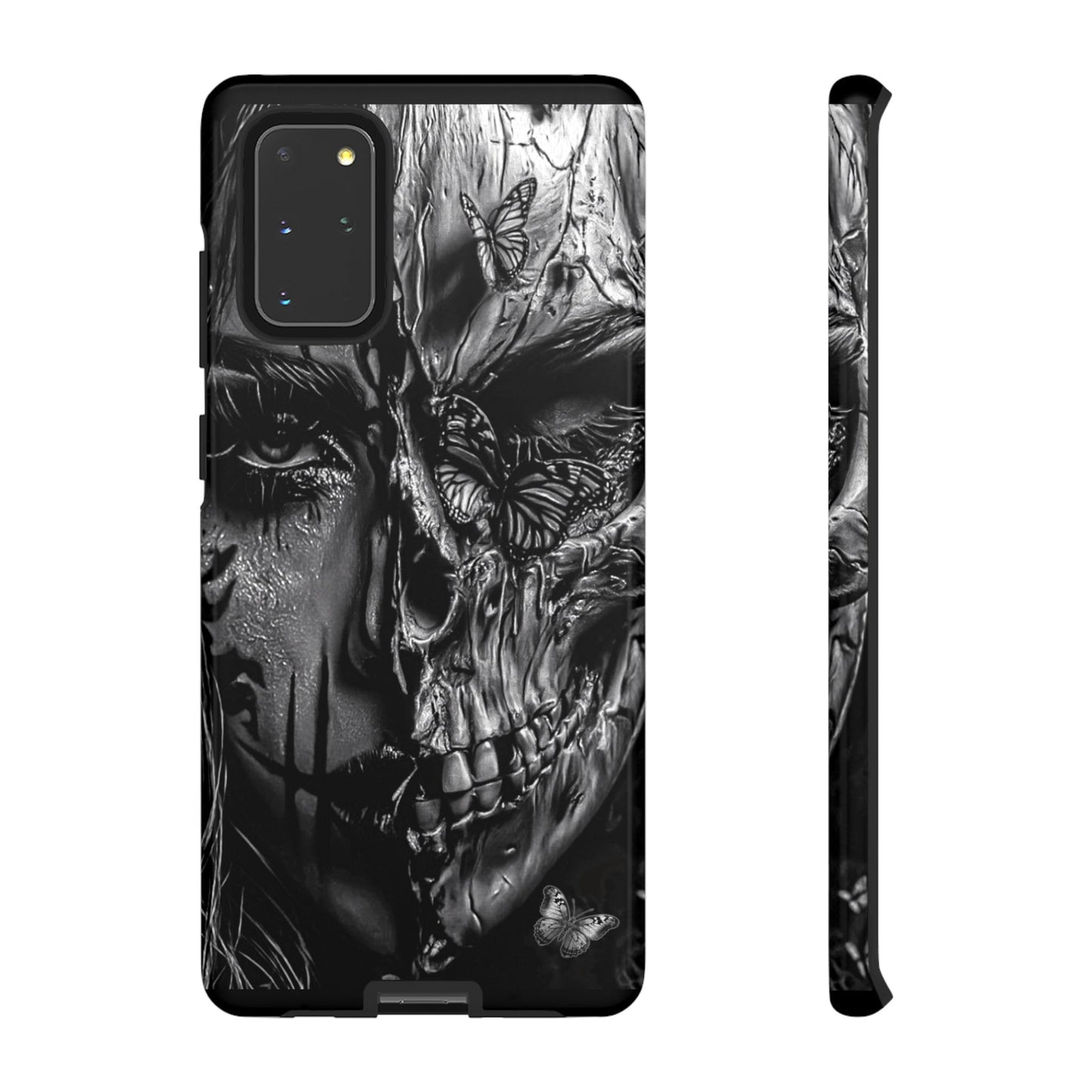 Half Skull Face Tough Phone Case