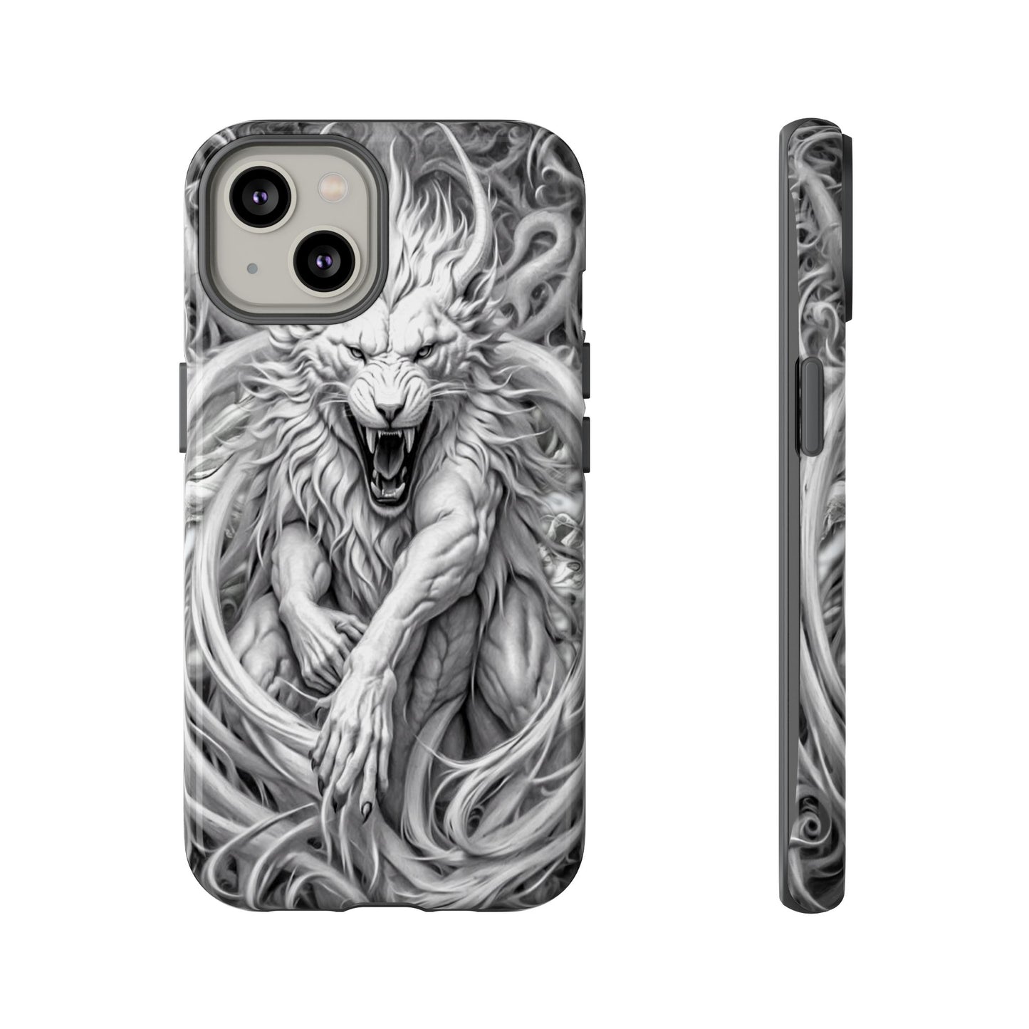 White Lion Beast Tough Phone Case