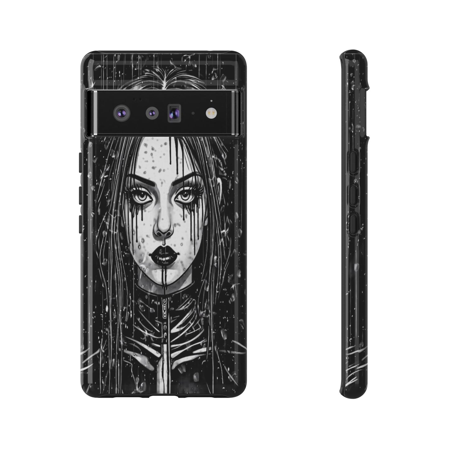 Mascara Goth Girl Tough Phone Case