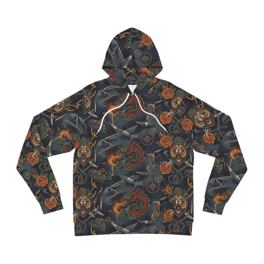 Dragon, Tiger & Rose Hoodie