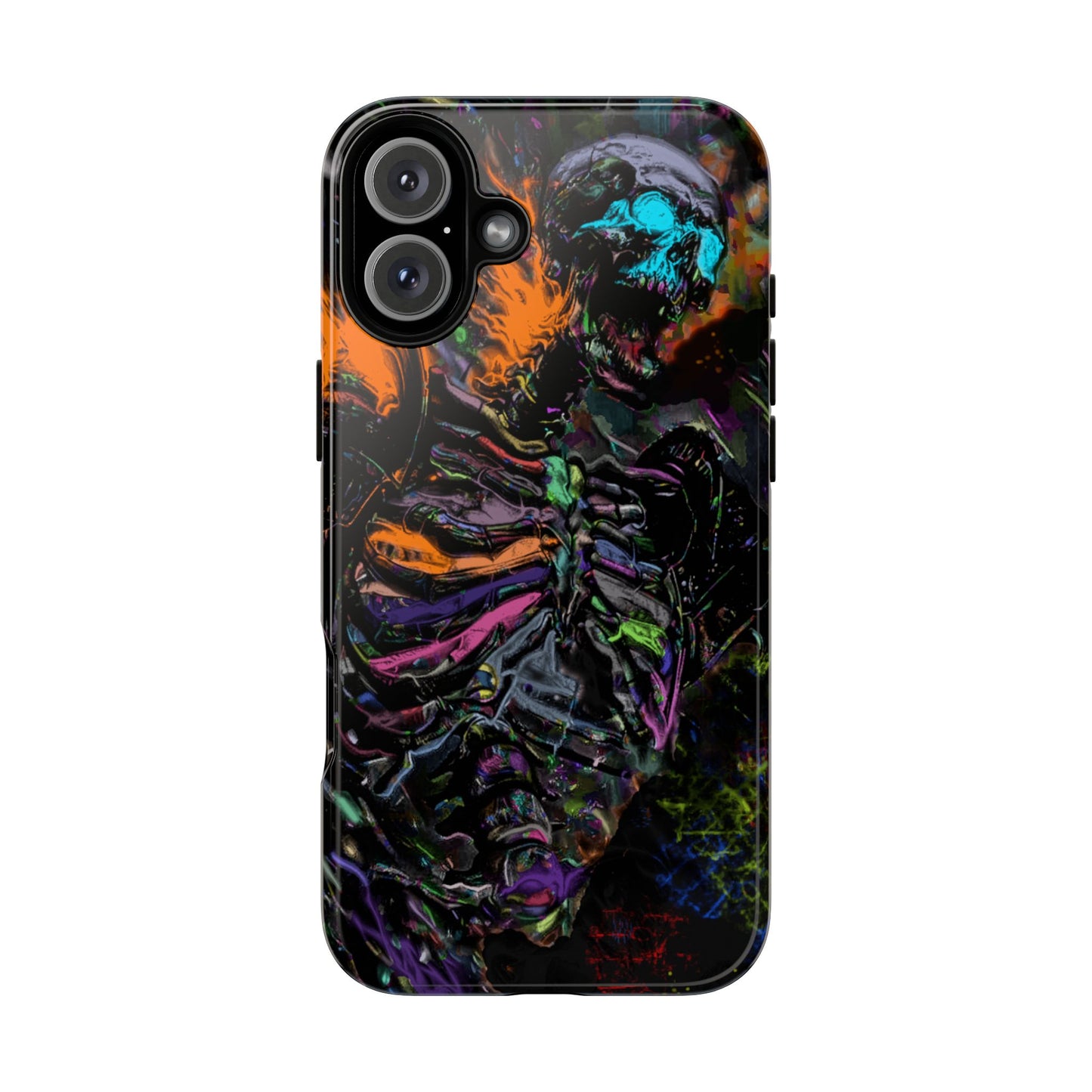 Flaming Skeleton Tough Phone Case