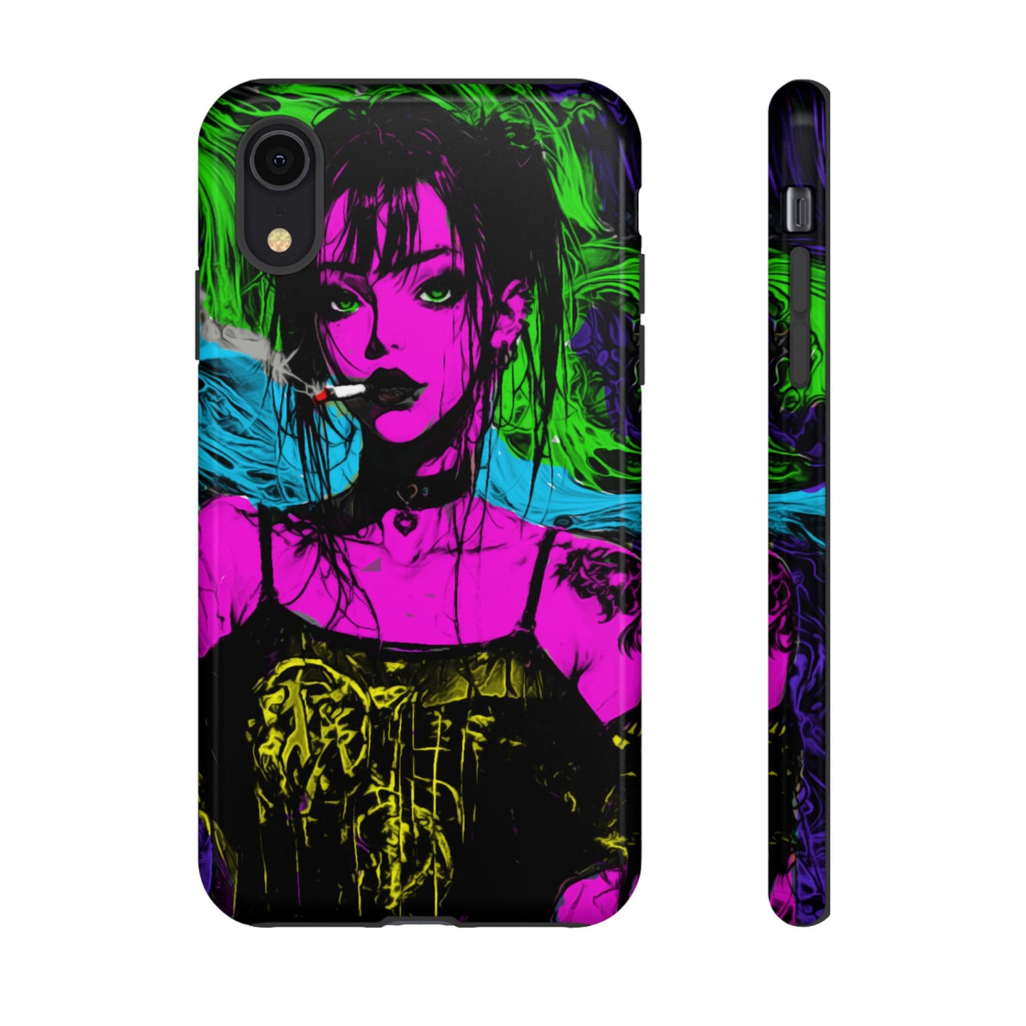 Smoking Girl Tough Phone Case