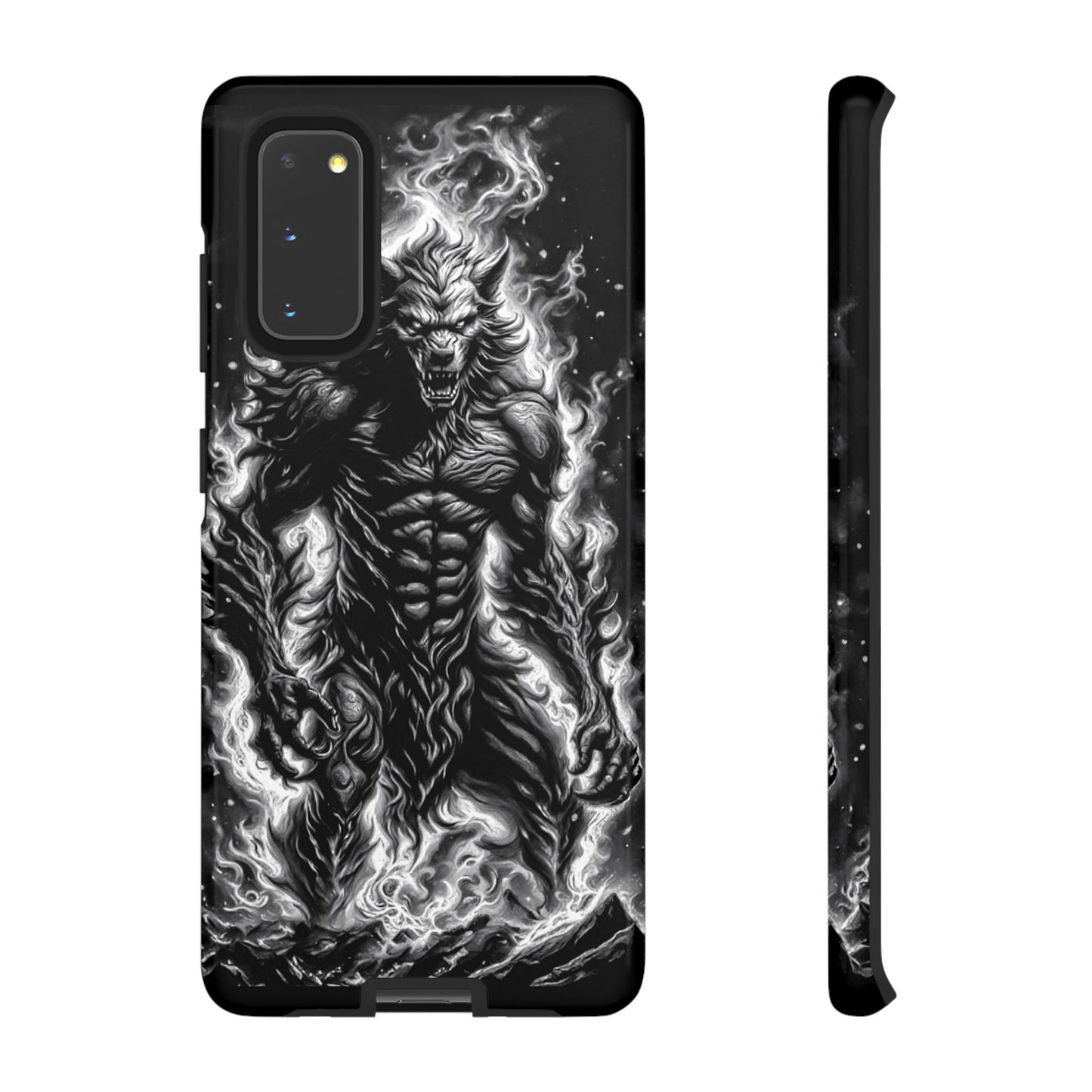 Wolf On Fire Tough Phone Case