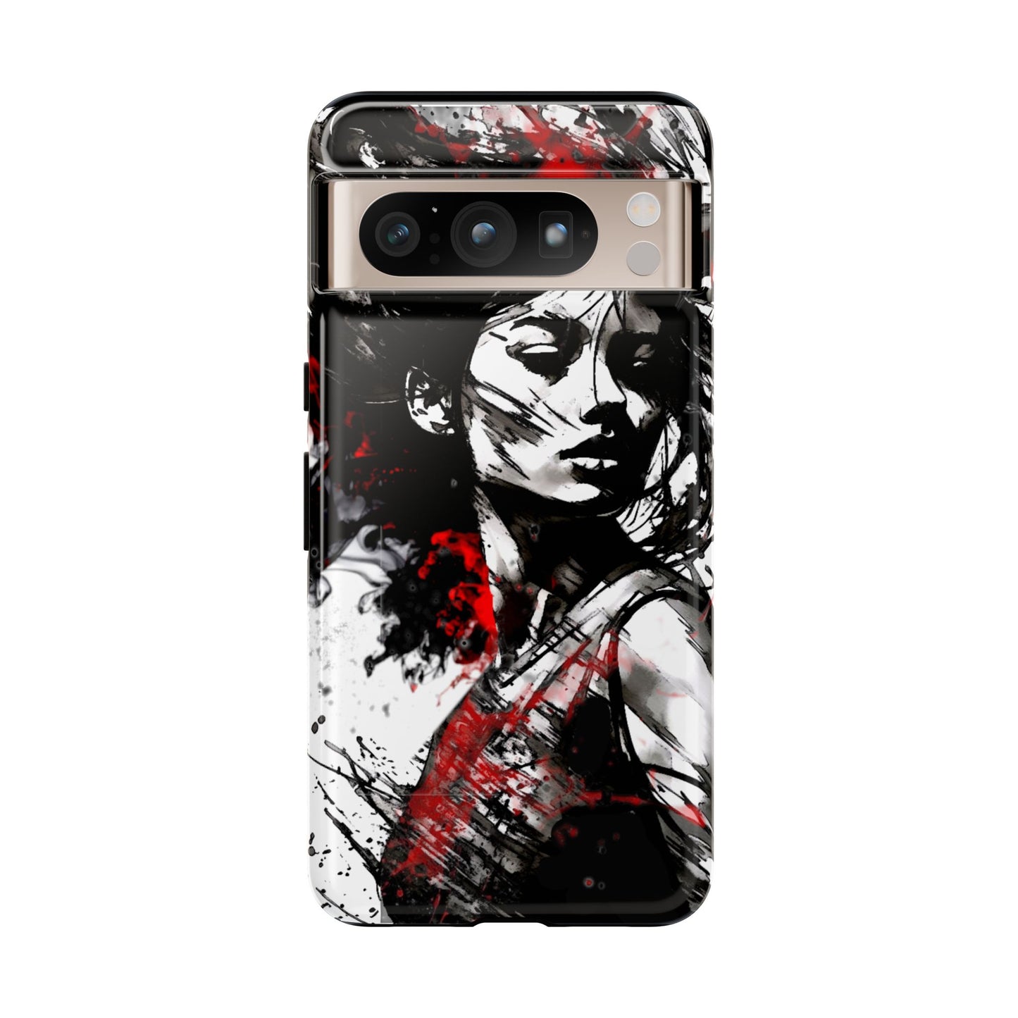 Paint Splatter Girl Tough Phone Case