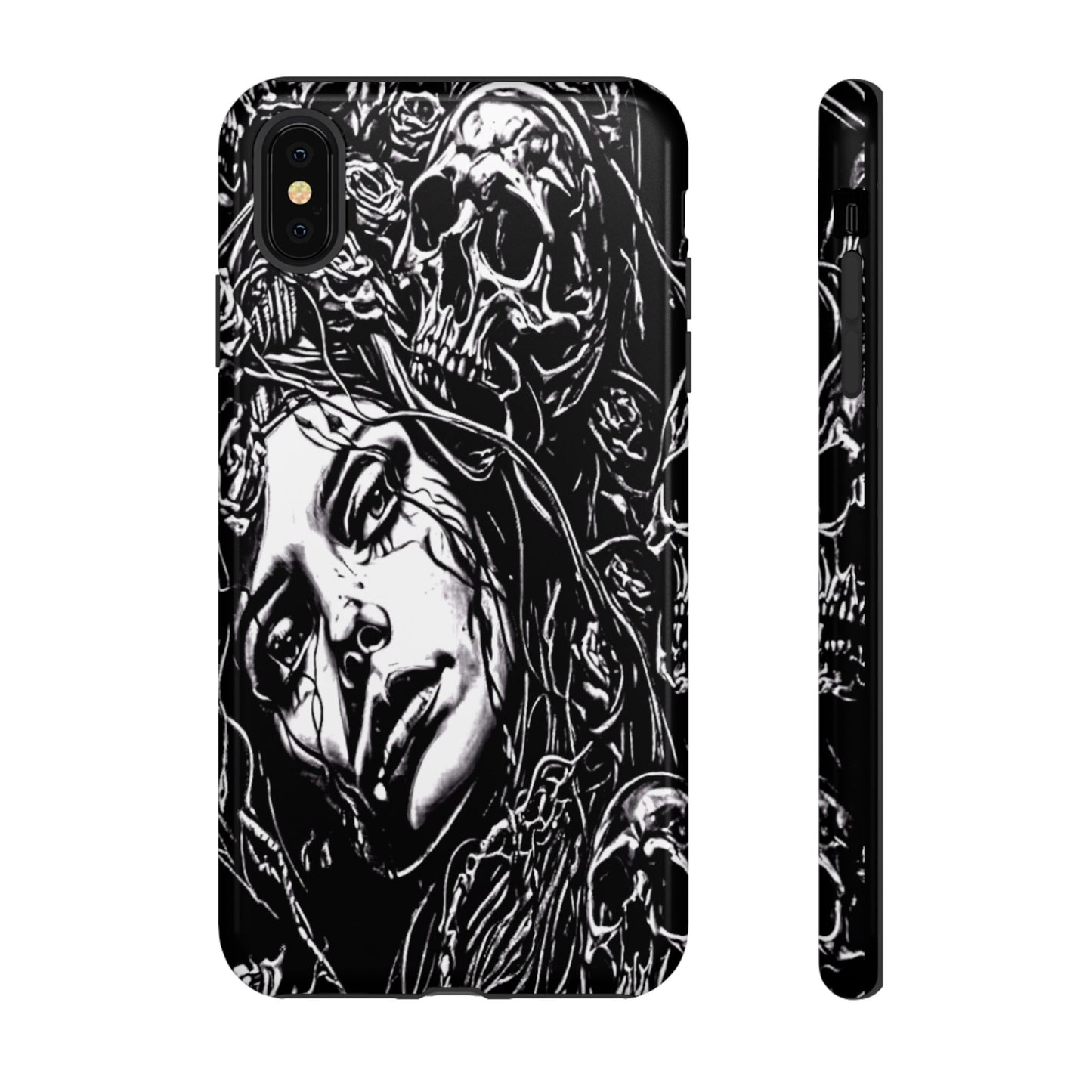 Woman And Roses Tough Phone Case