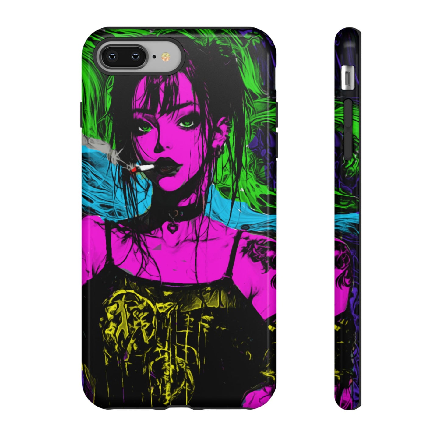 Smoking Girl Tough Phone Case