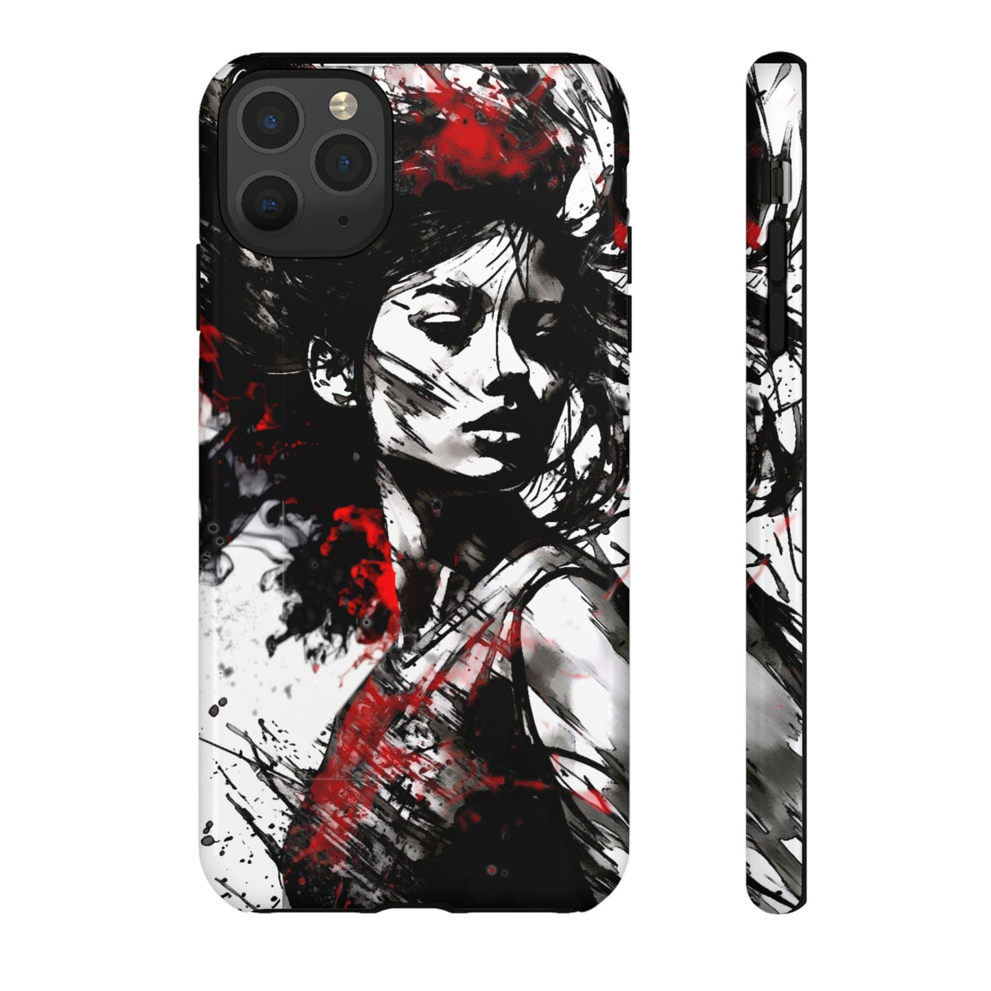 Paint Splatter Girl Tough Phone Case