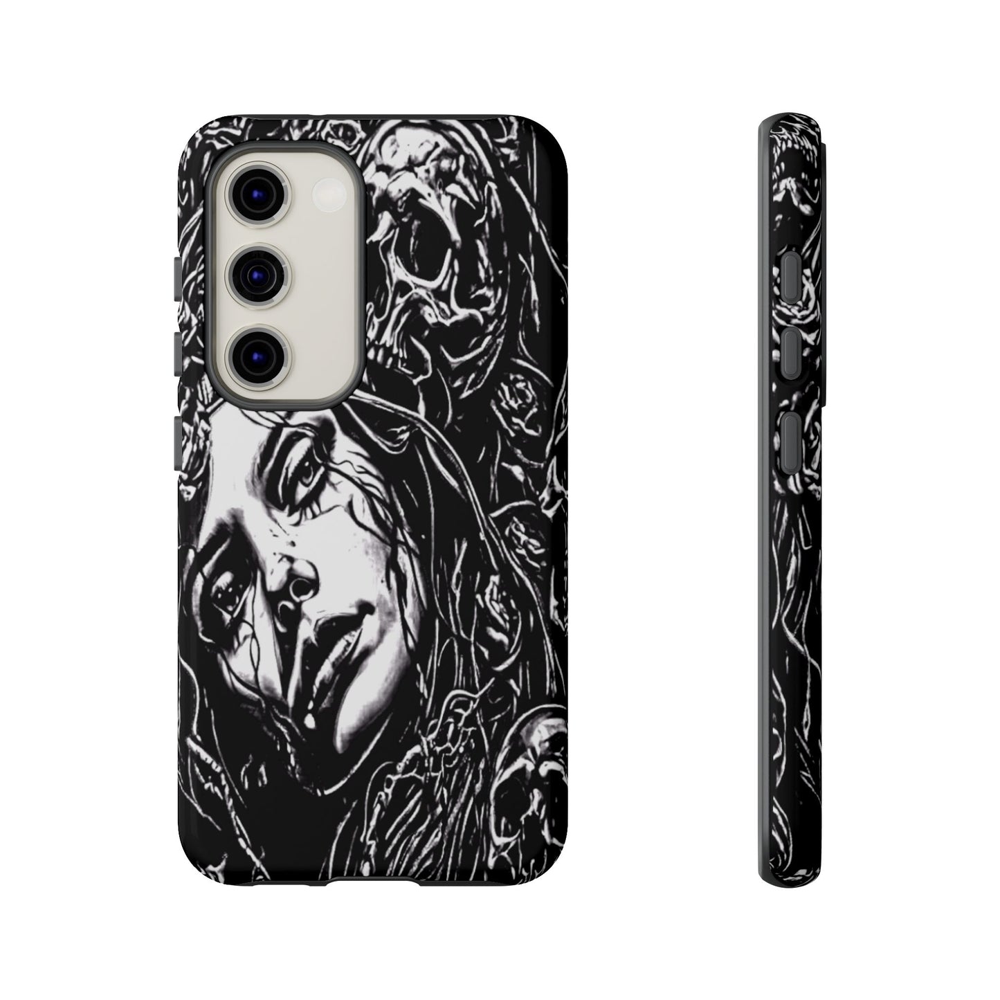 Woman And Roses Tough Phone Case