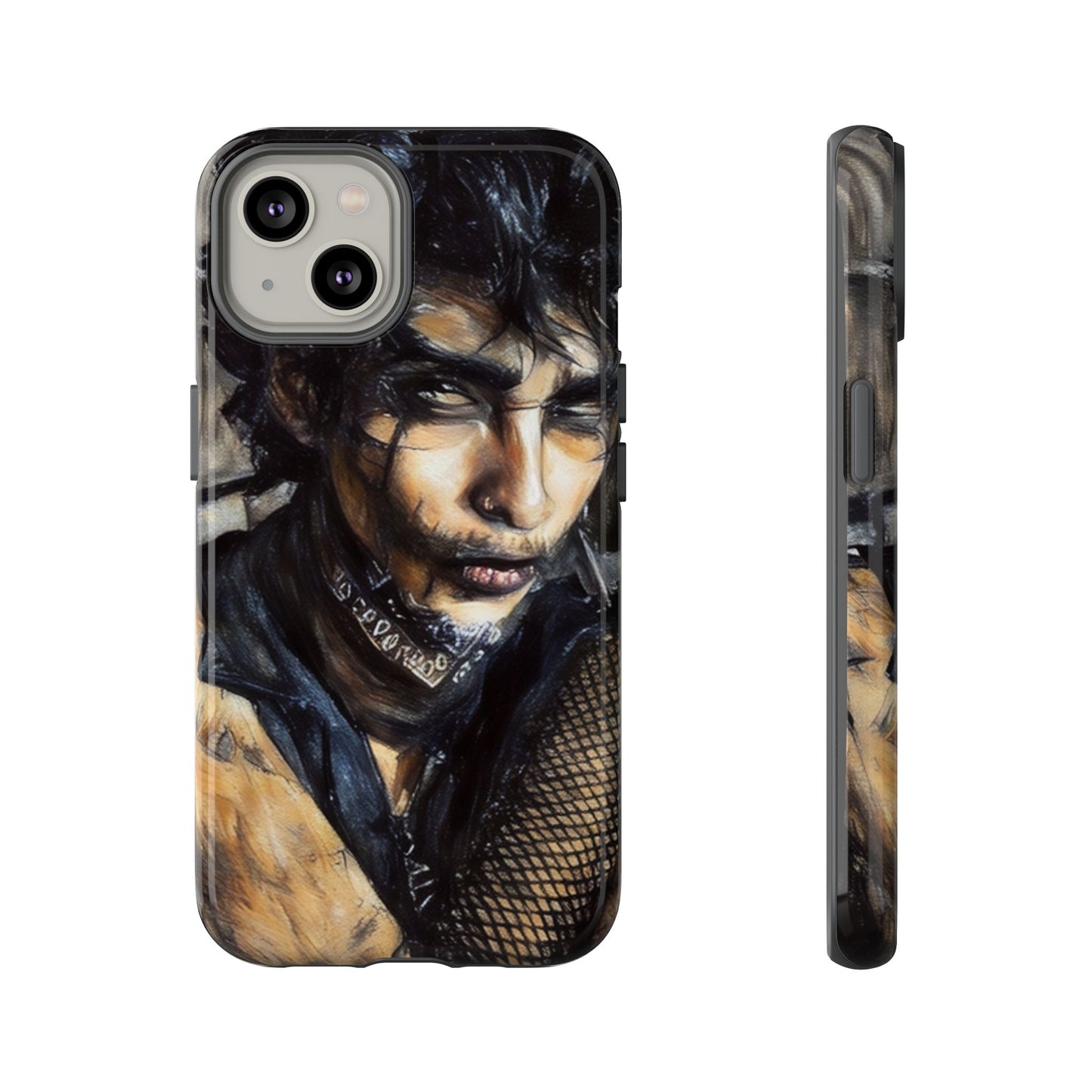 Serene Goth Boy Tough Phone Case