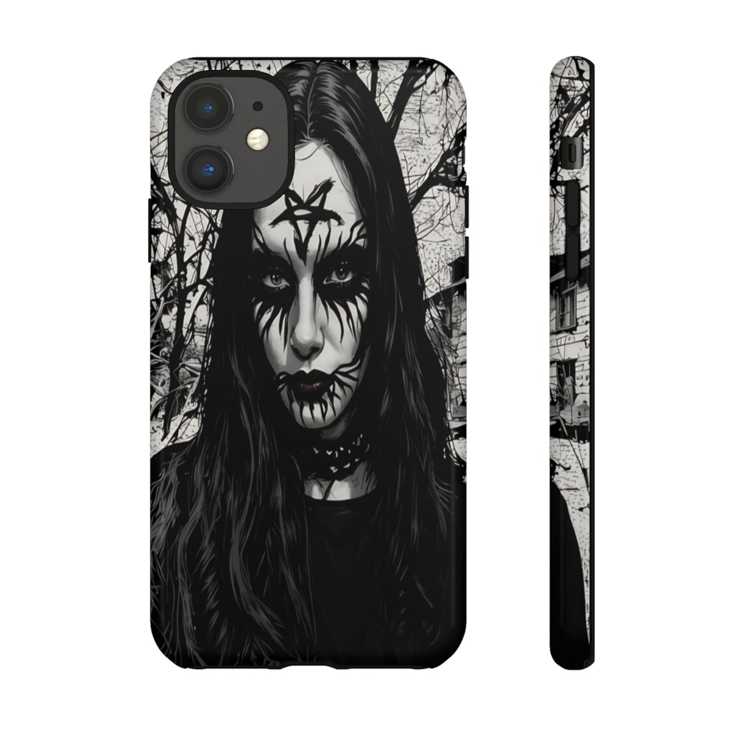 Black Metal Face Tough Phone Case