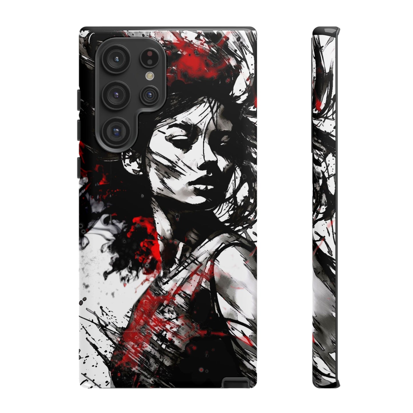 Paint Splatter Girl Tough Phone Case