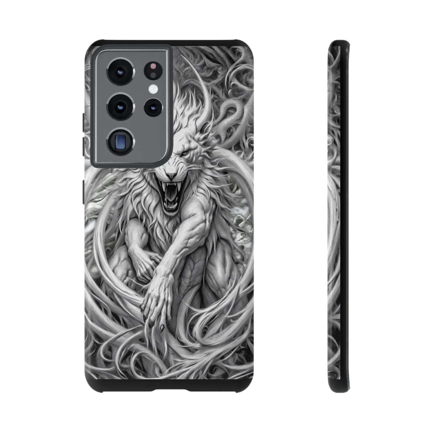 White Lion Beast Tough Phone Case