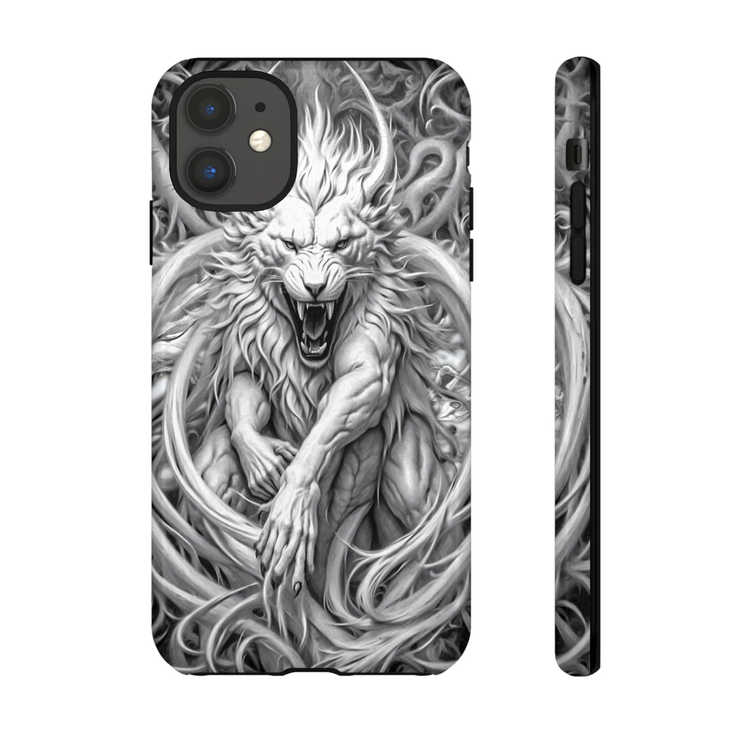 White Lion Beast Tough Phone Case