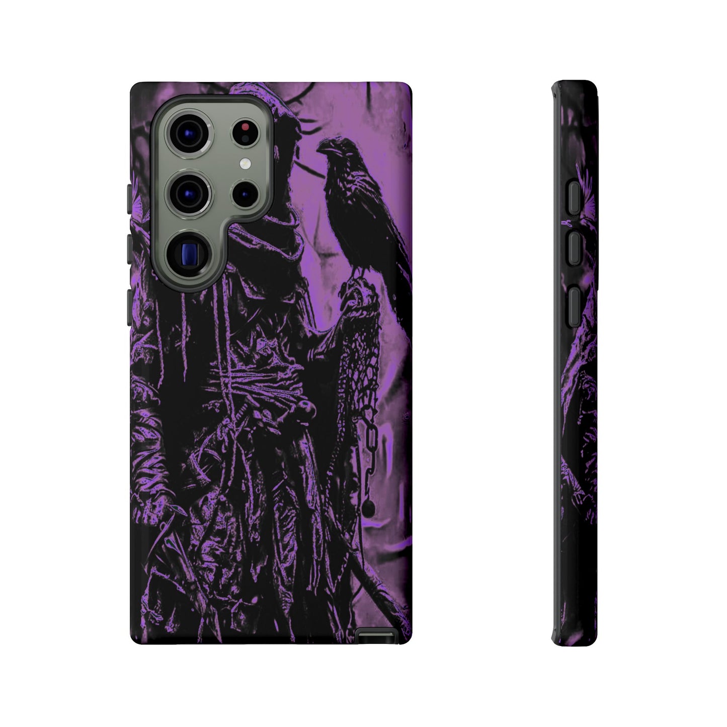 Hooded Figure With Raven Tough Phone Case