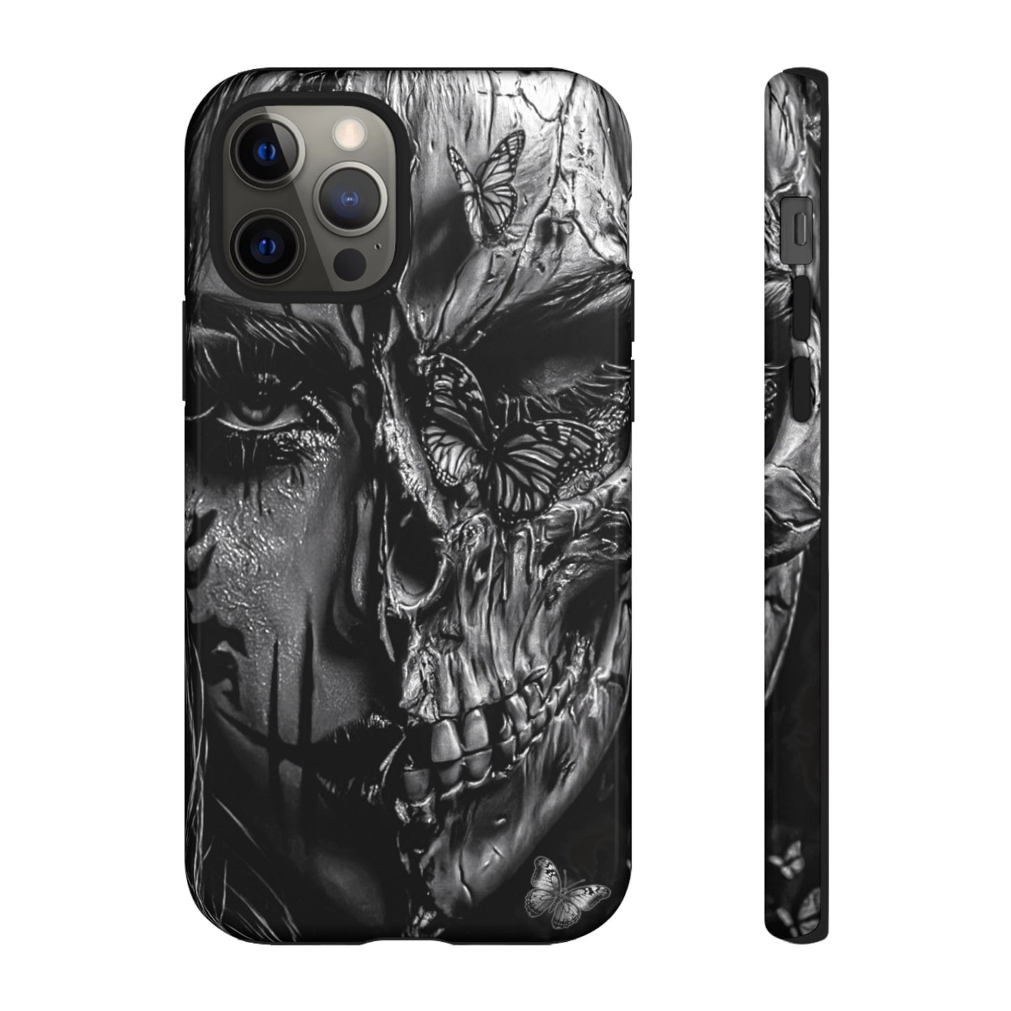 Half Skull Face Tough Phone Case