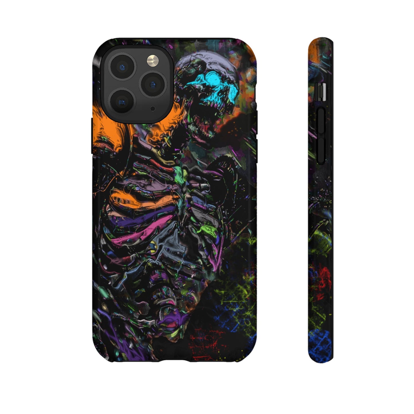 Flaming Skeleton Tough Phone Case