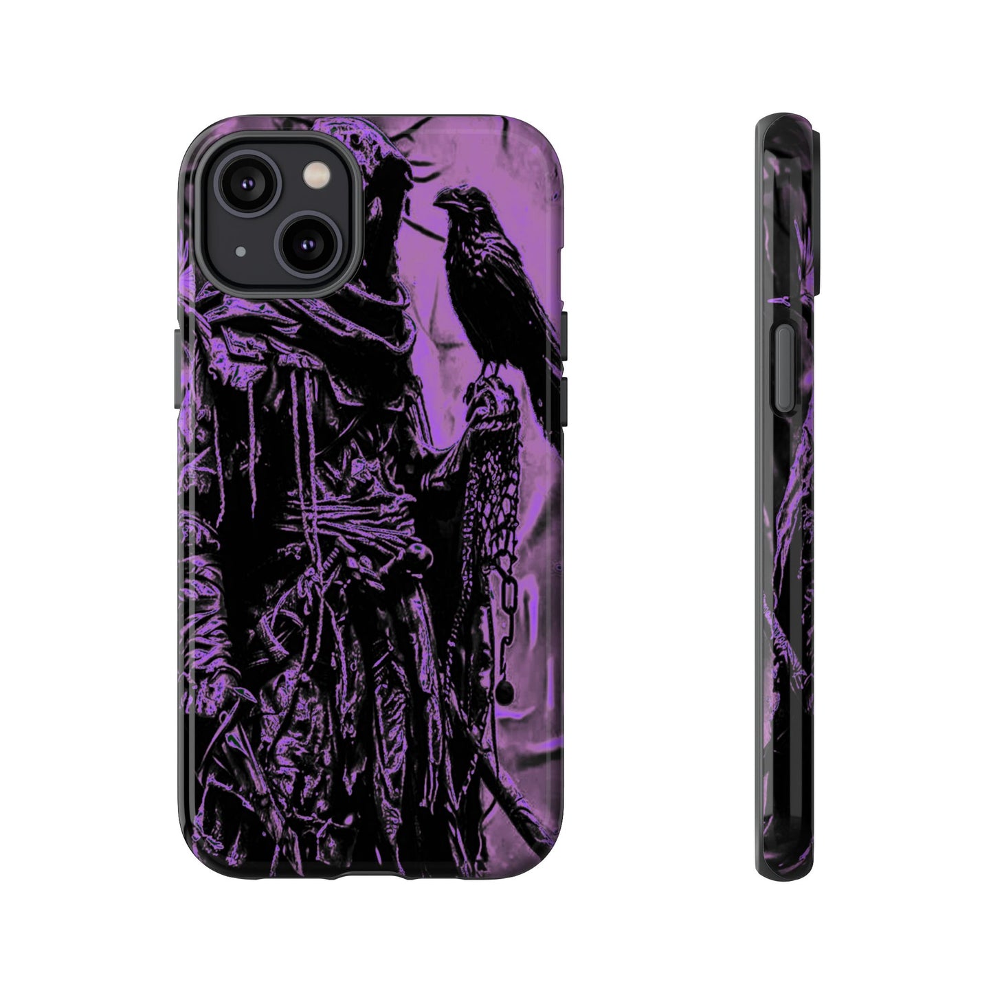 Hooded Figure With Raven Tough Phone Case