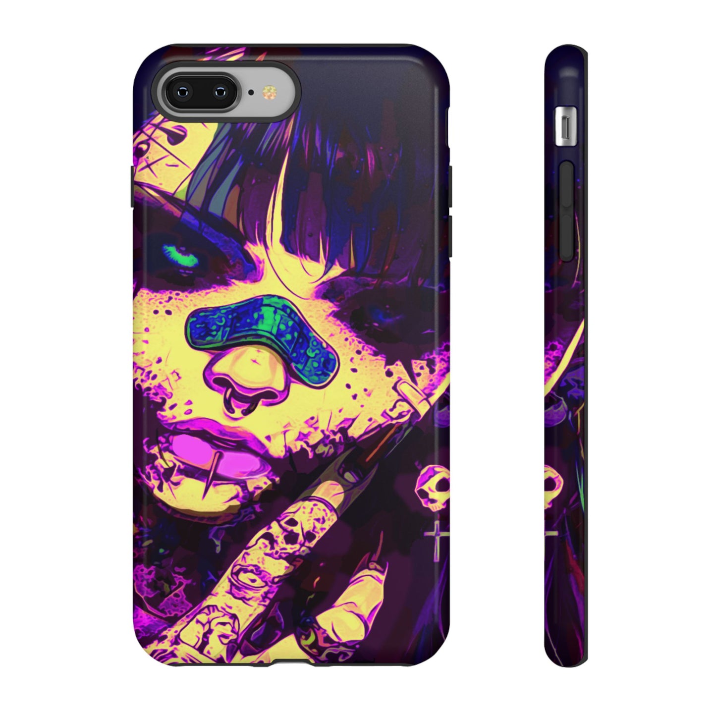 Punk Bandaid Girl Tough Phone Case