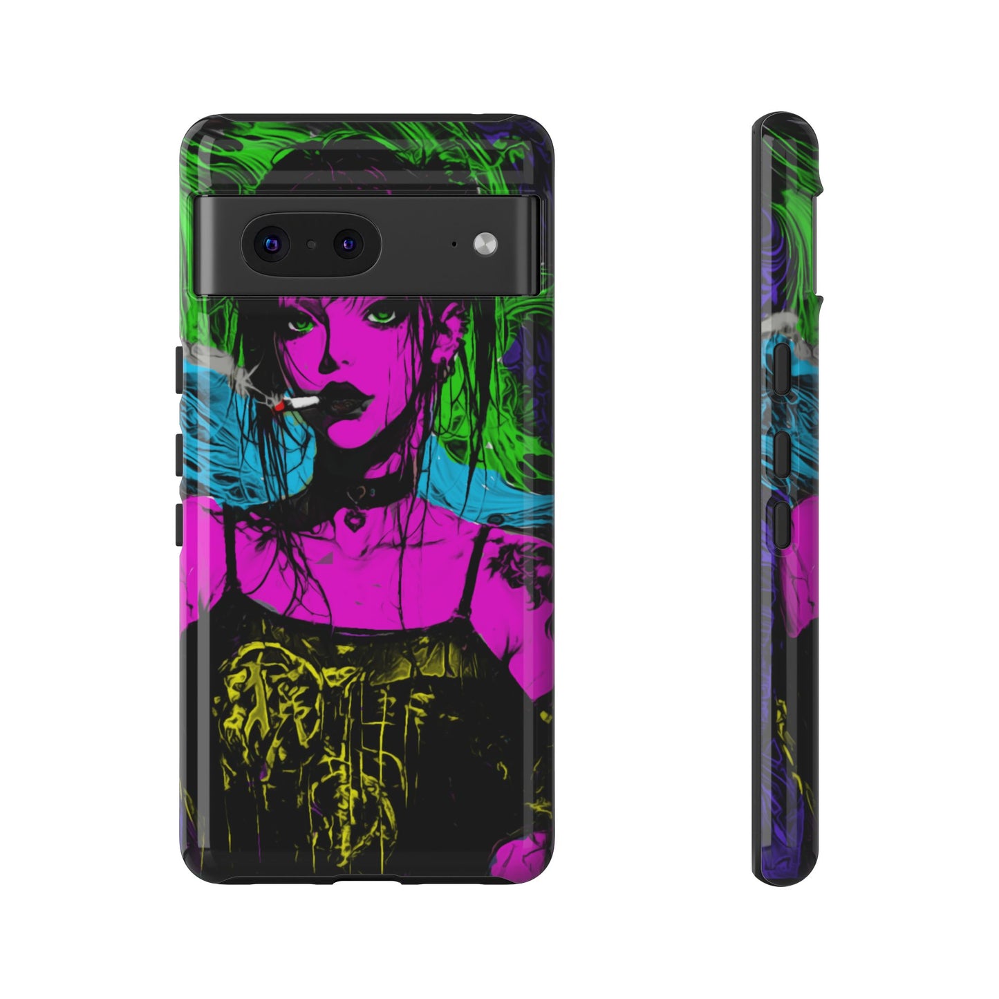 Smoking Girl Tough Phone Case