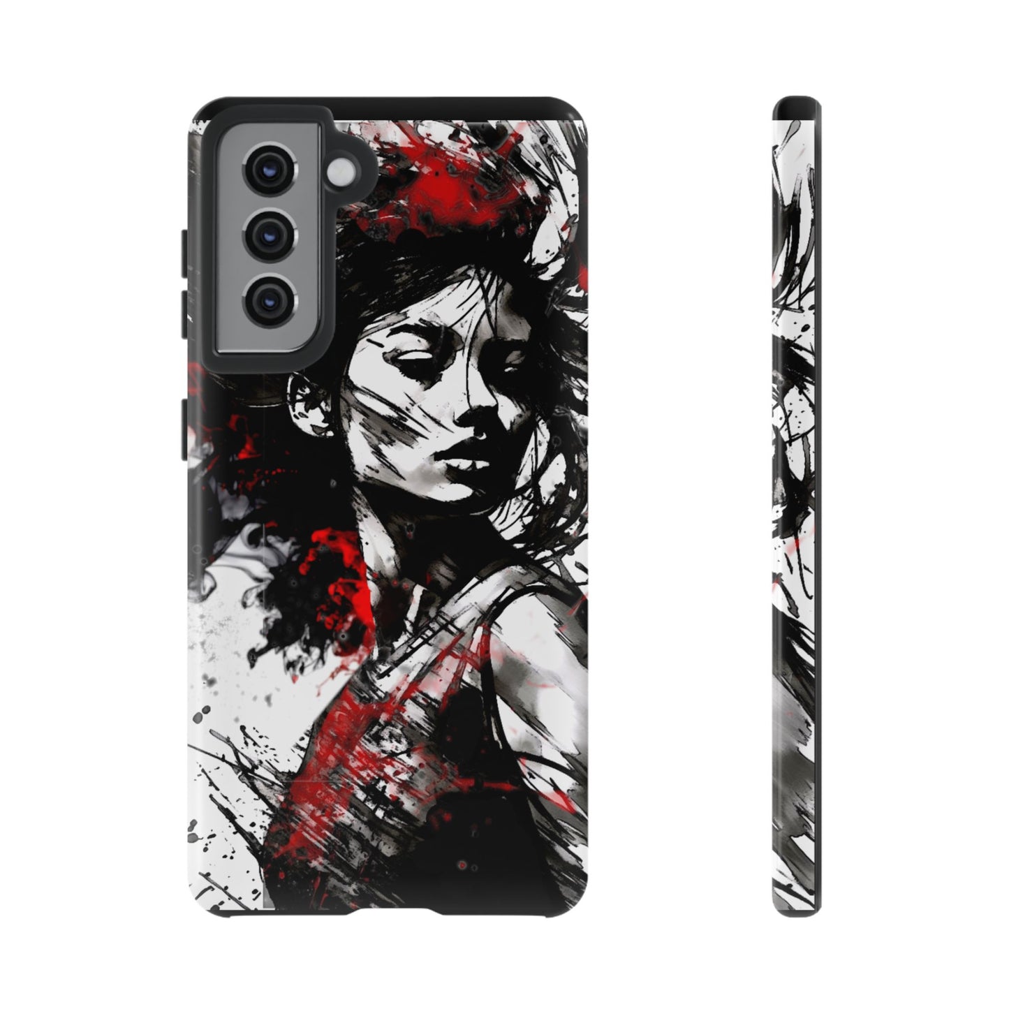 Paint Splatter Girl Tough Phone Case