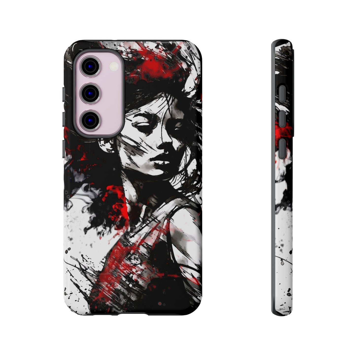 Paint Splatter Girl Tough Phone Case