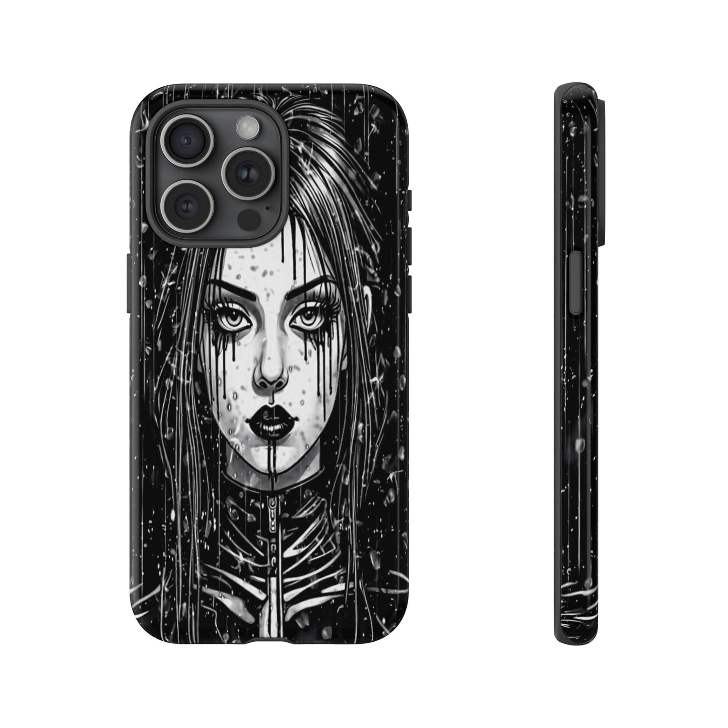 Mascara Goth Girl Tough Phone Case