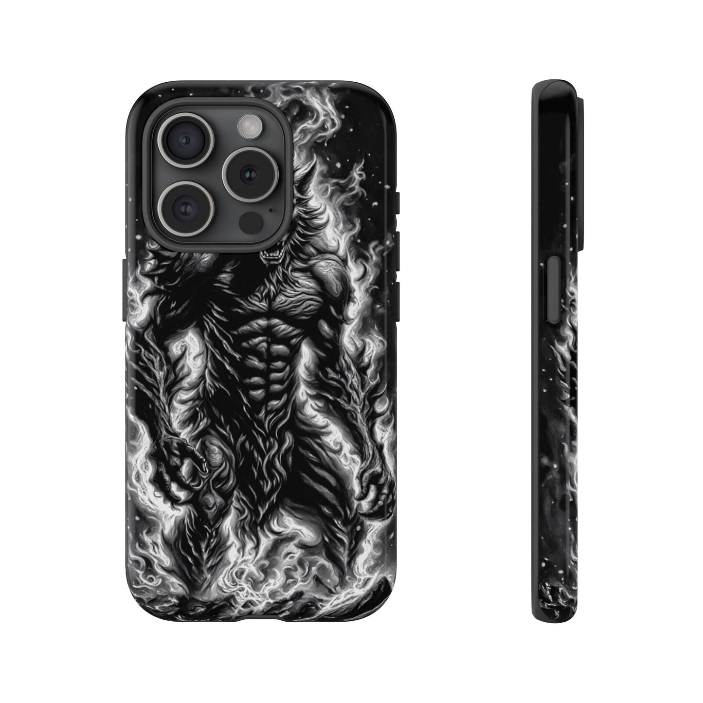 Wolf On Fire Tough Phone Case