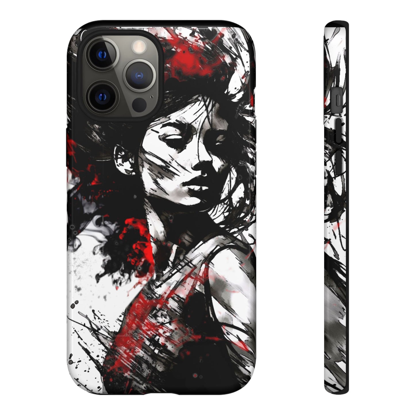 Paint Splatter Girl Tough Phone Case