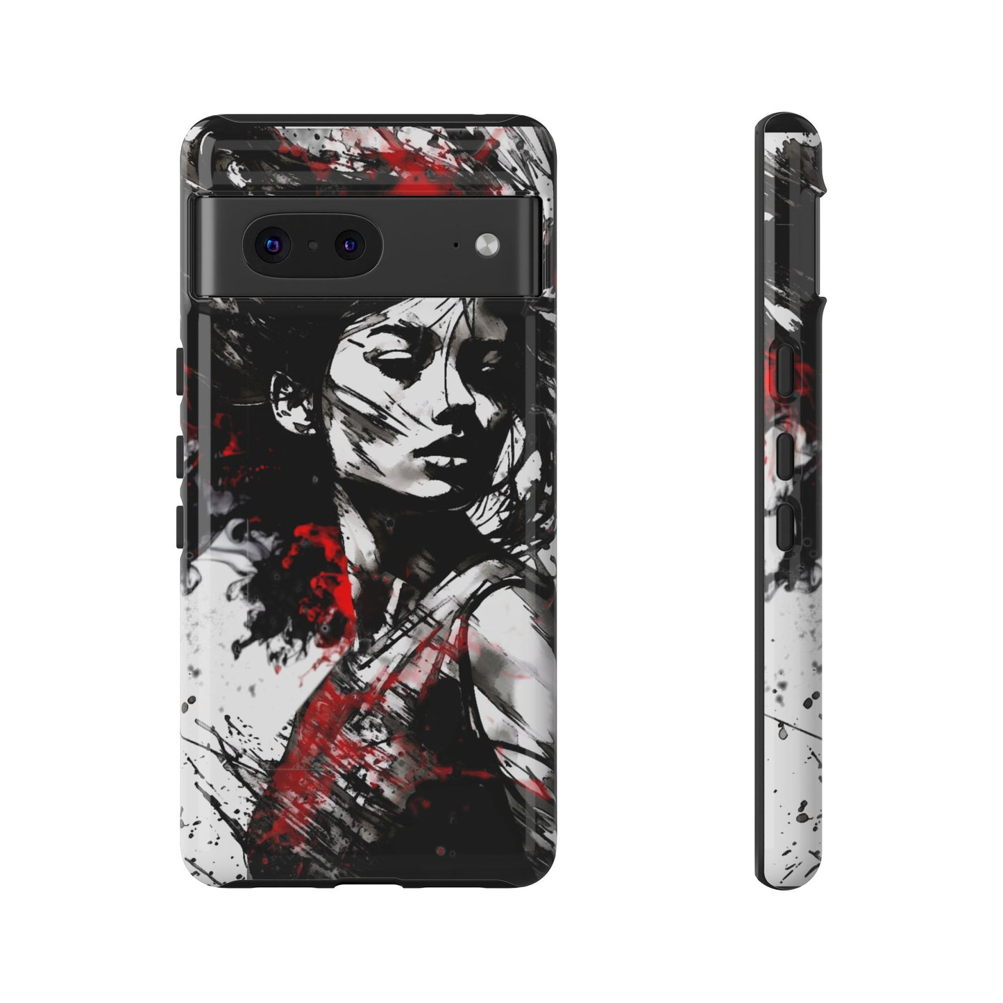 Paint Splatter Girl Tough Phone Case