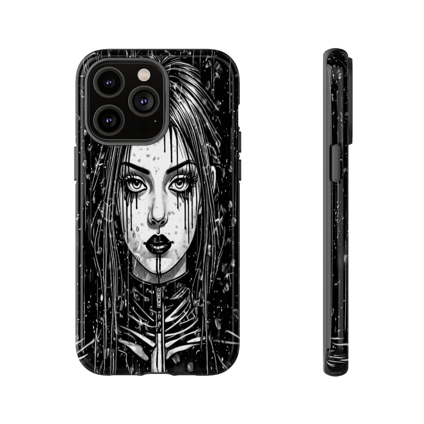 Mascara Goth Girl Tough Phone Case