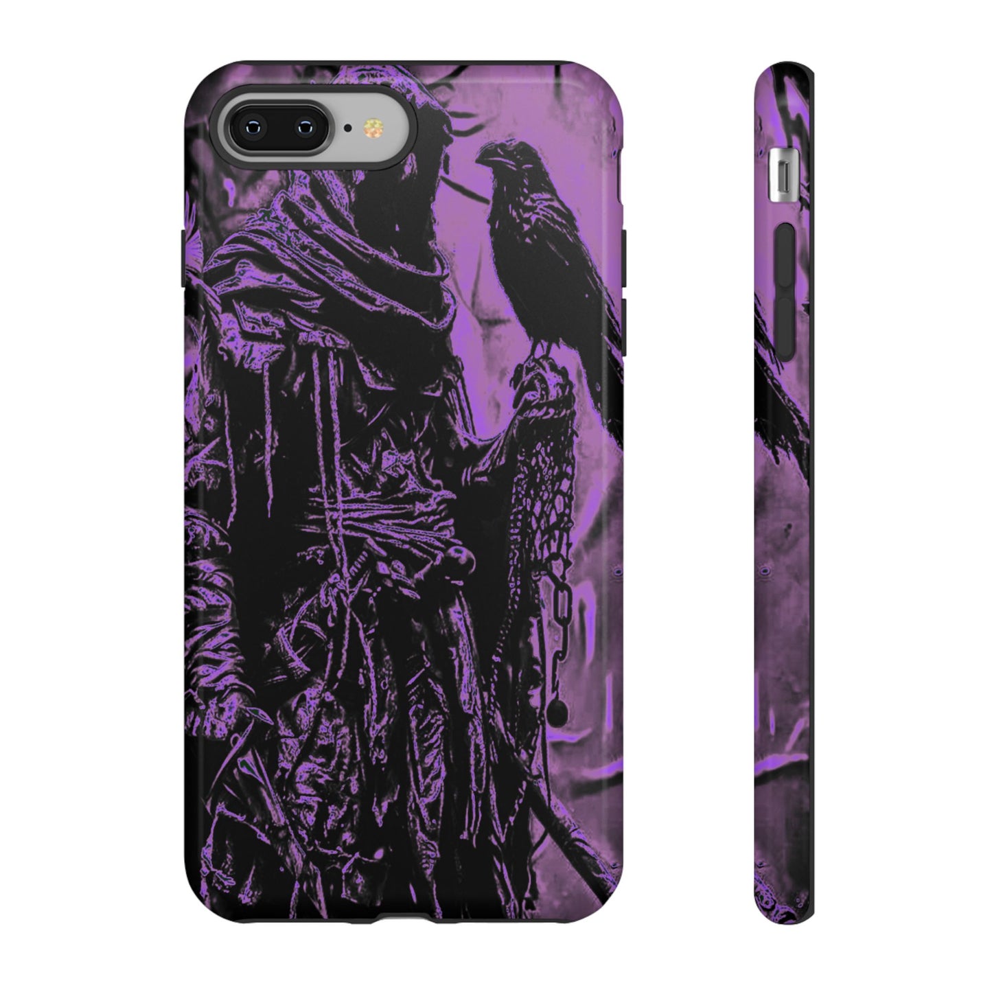 Hooded Figure With Raven Tough Phone Case