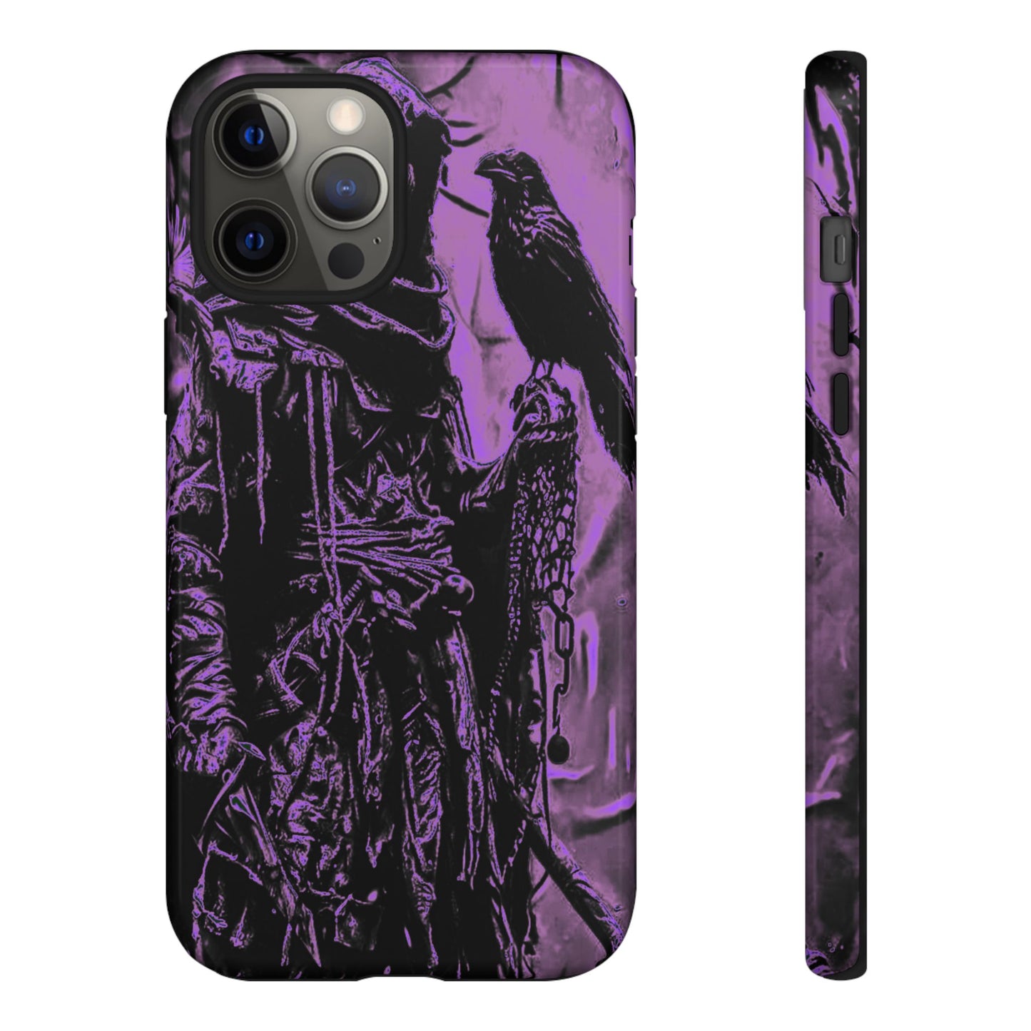 Hooded Figure With Raven Tough Phone Case