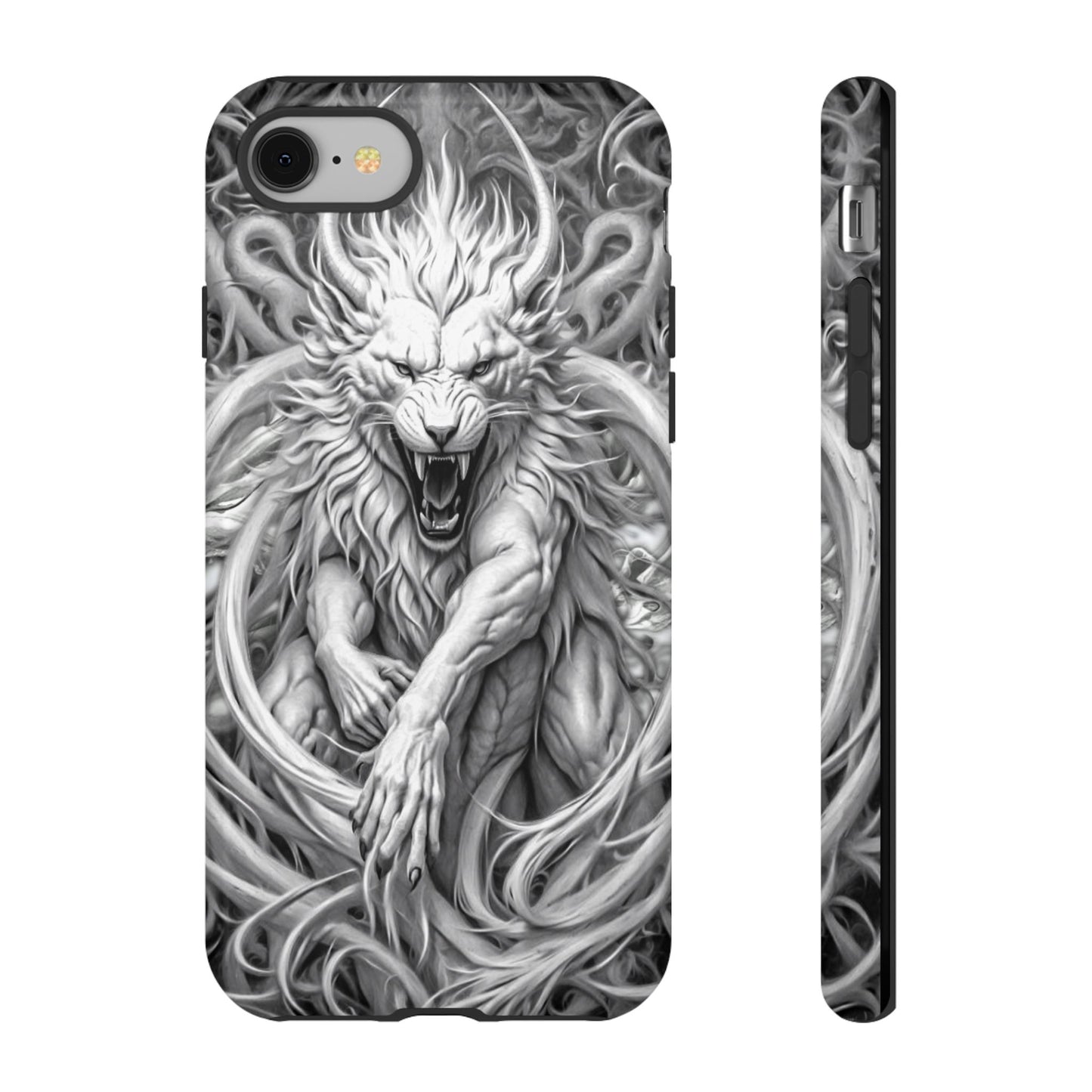 White Lion Beast Tough Phone Case