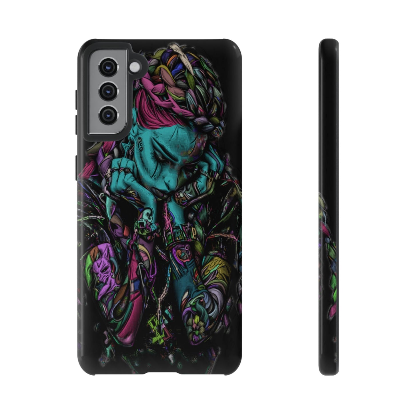 Girl With Braides Tough Phone Case