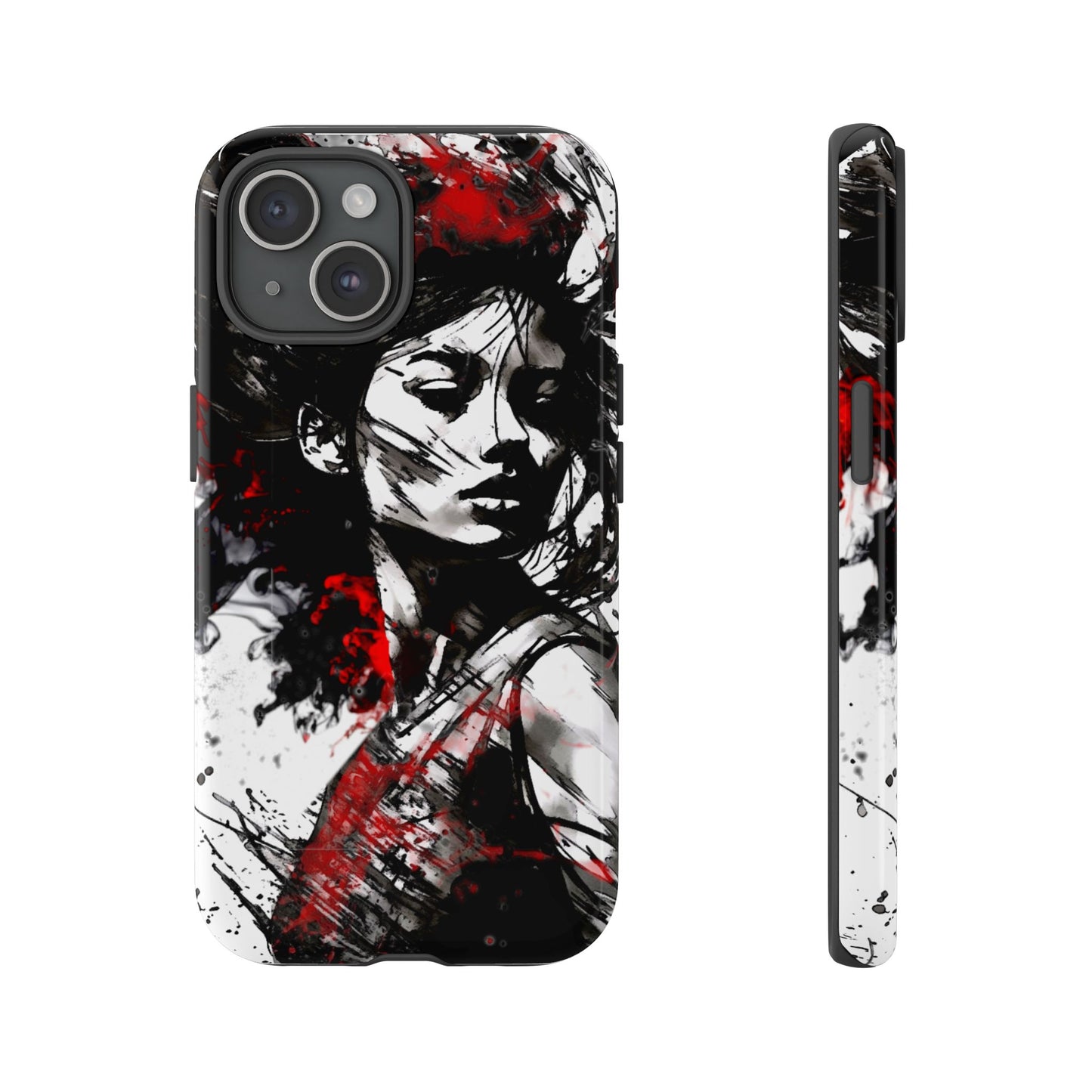 Paint Splatter Girl Tough Phone Case