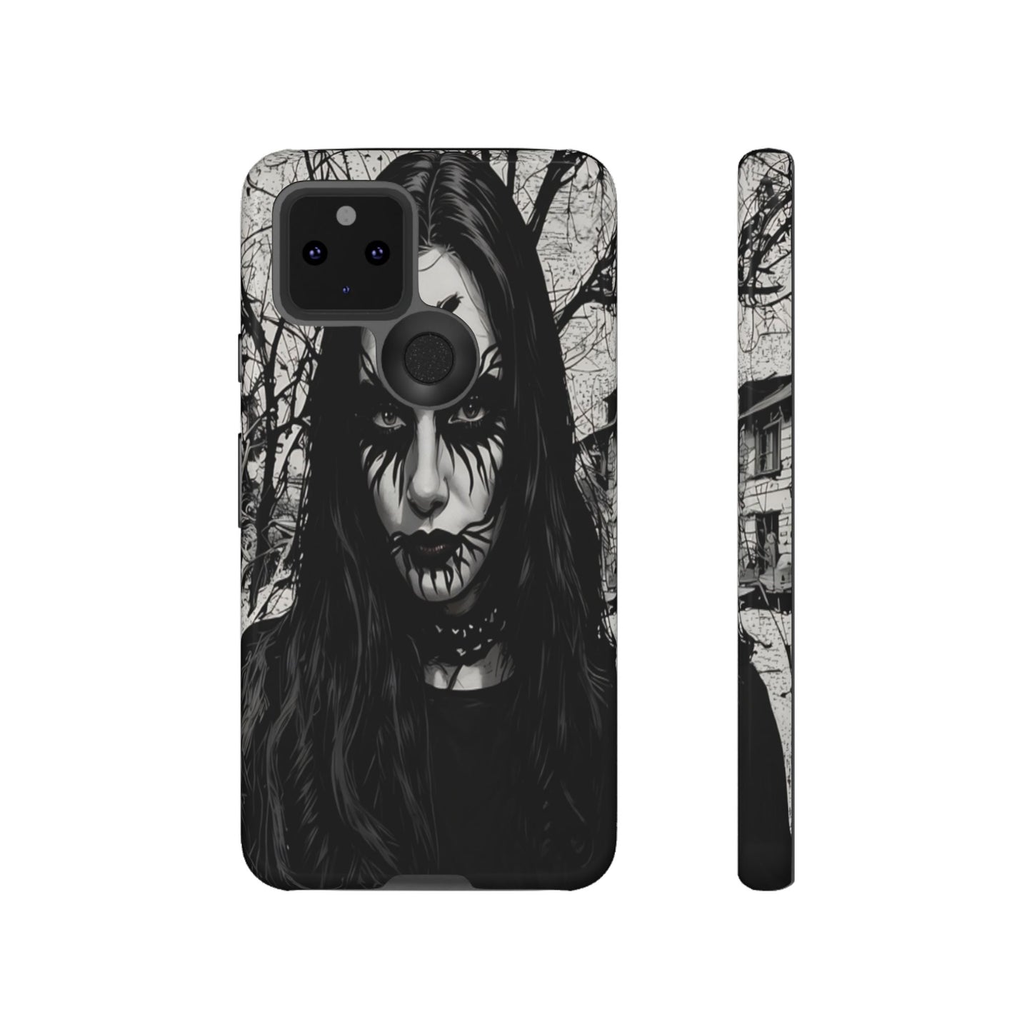 Black Metal Face Tough Phone Case