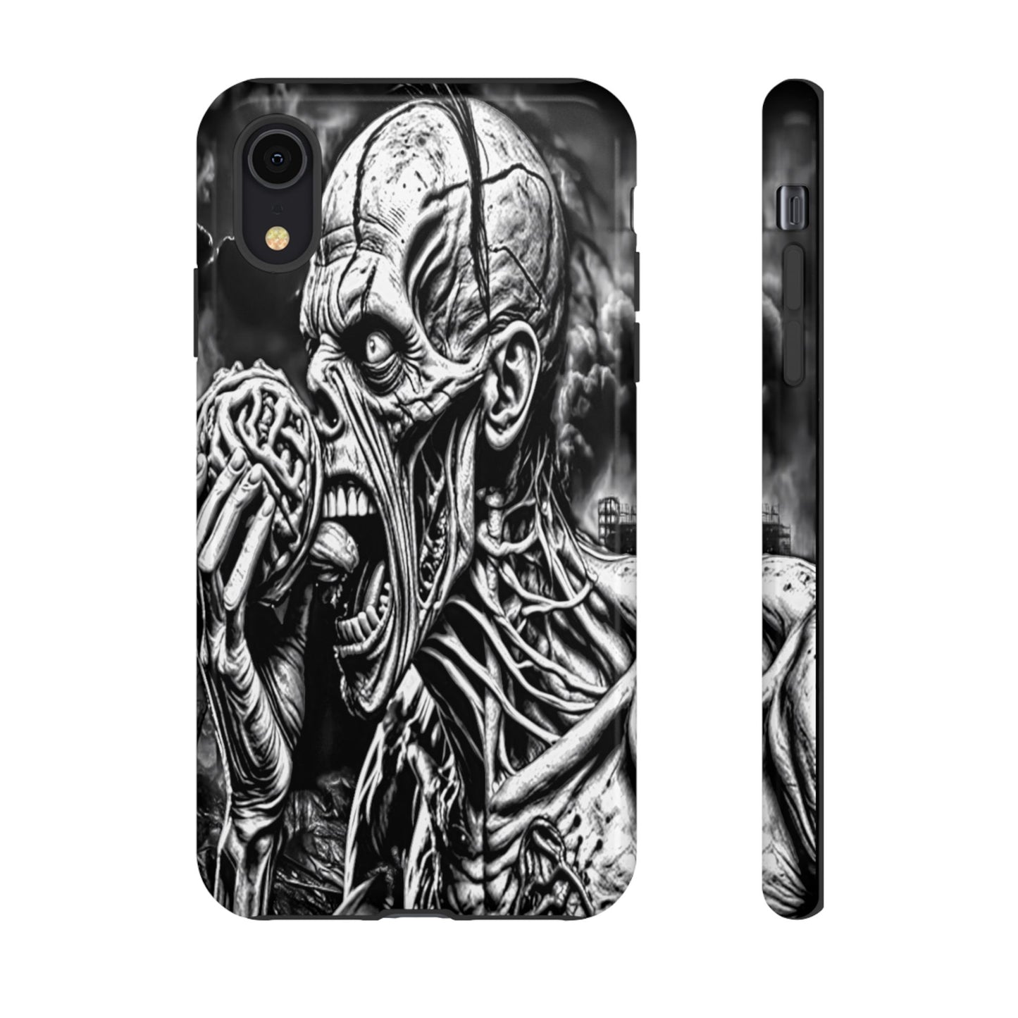 Zombie Eating Brains Tough Phone Case