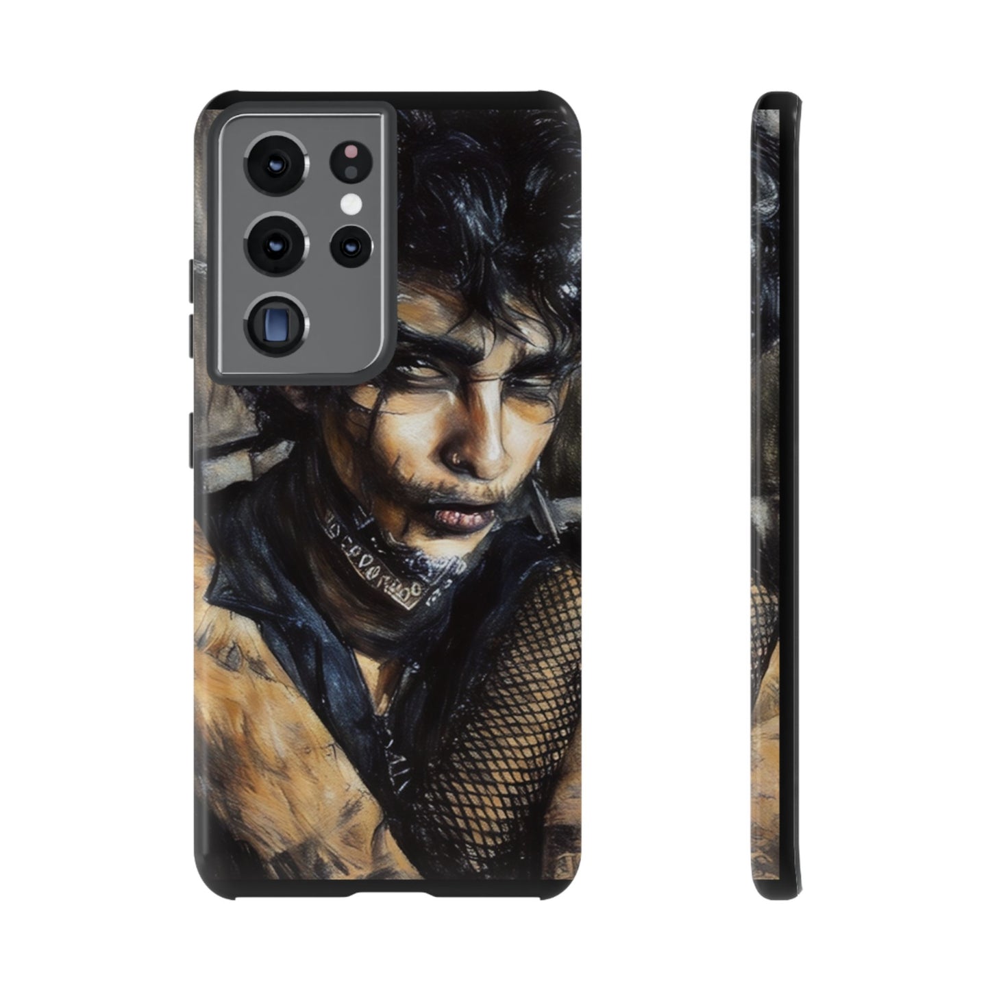 Serene Goth Boy Tough Phone Case